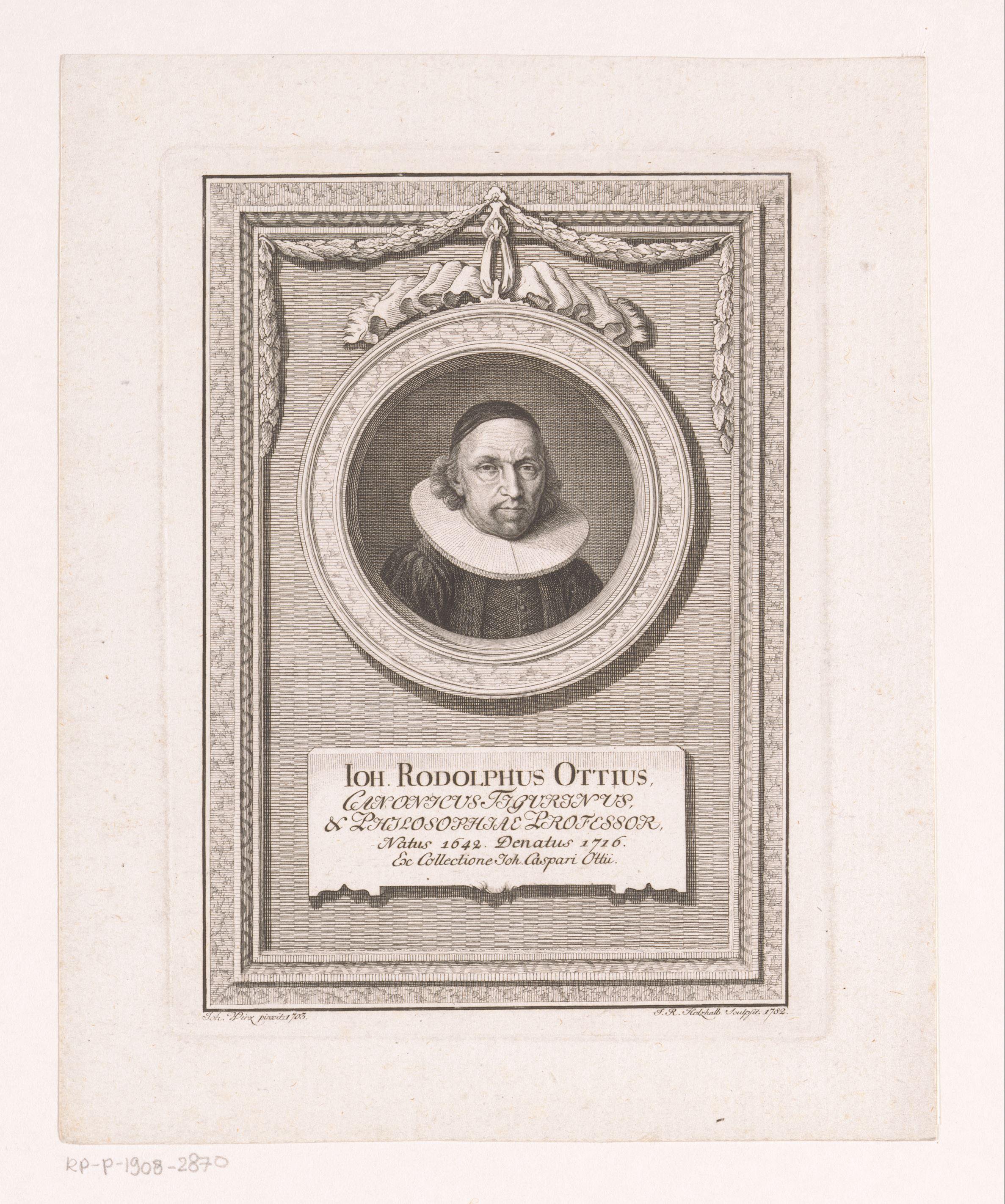 Portret van Johann Rudolph Ott