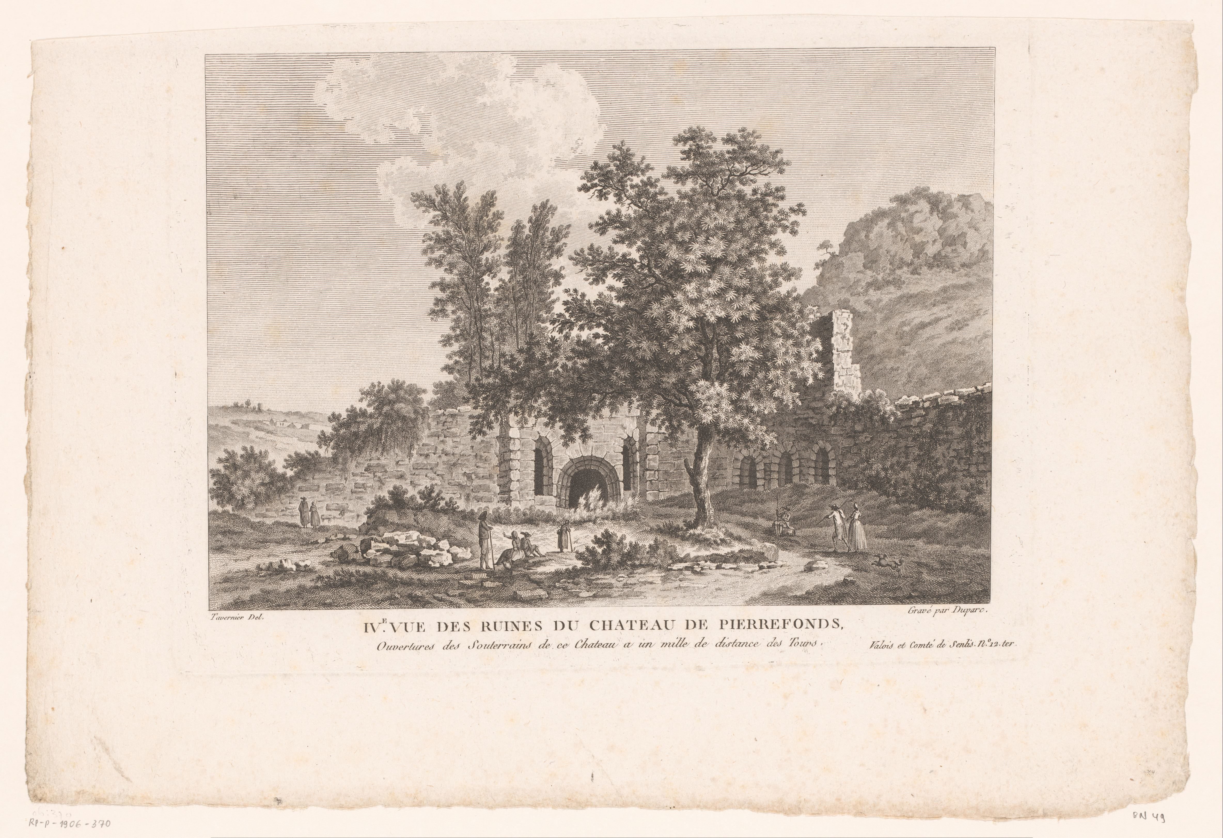Landschap met ruïne van een kasteel