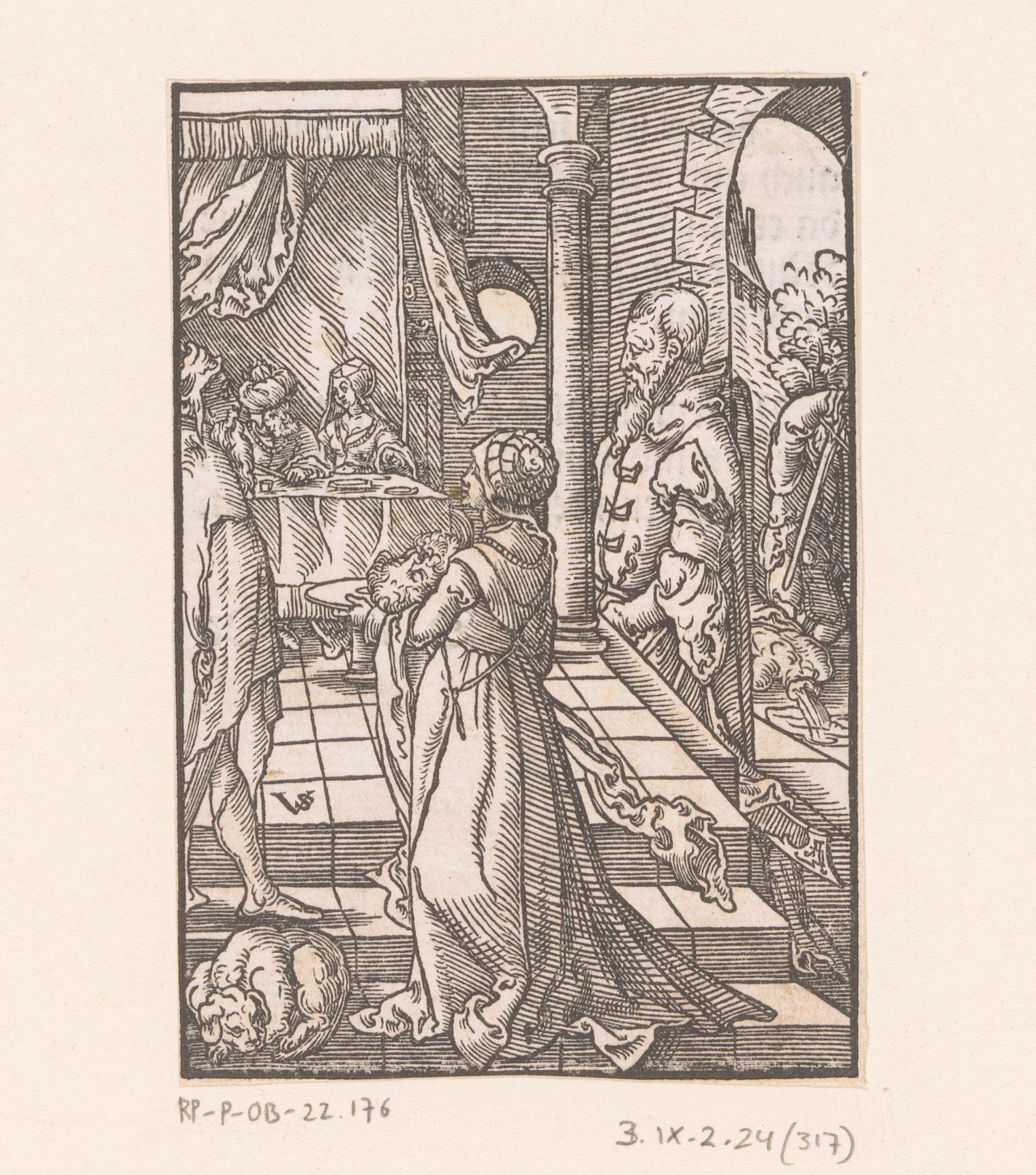 Salome brengt Herodias het hoofd van Johannes de Doper