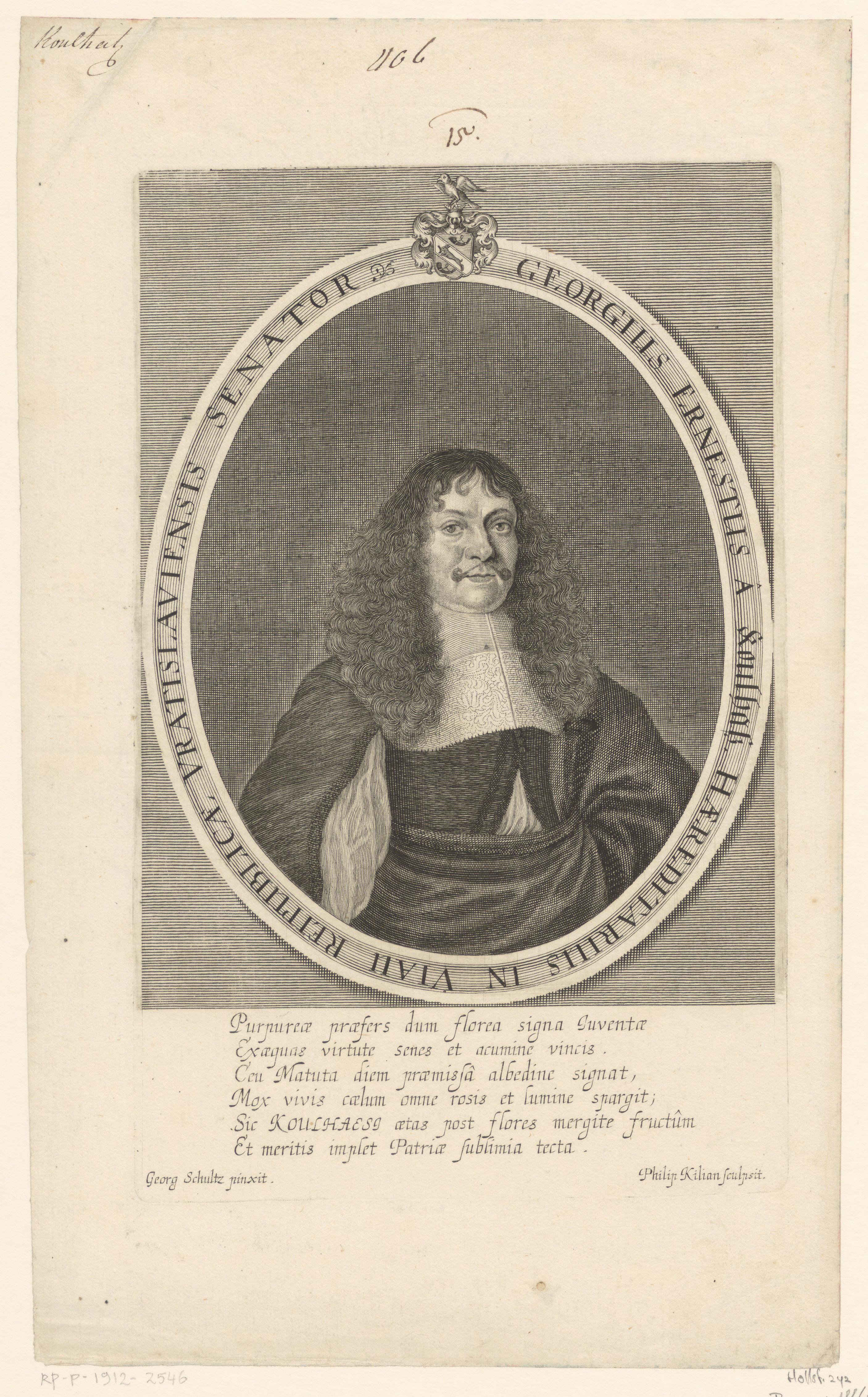 Portret van Georg Ernst von Kohlhass