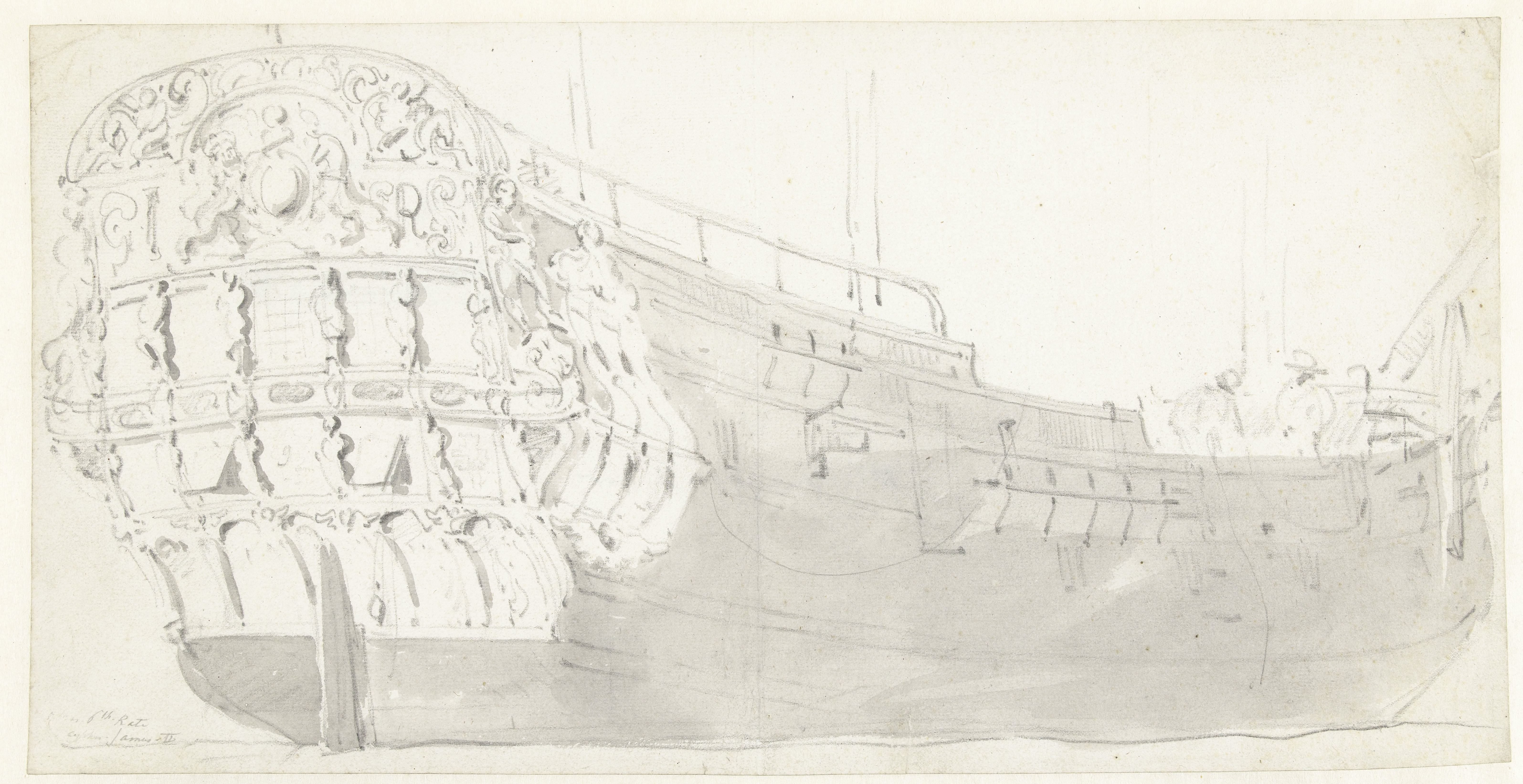 De spiegel van het Engelse schip James