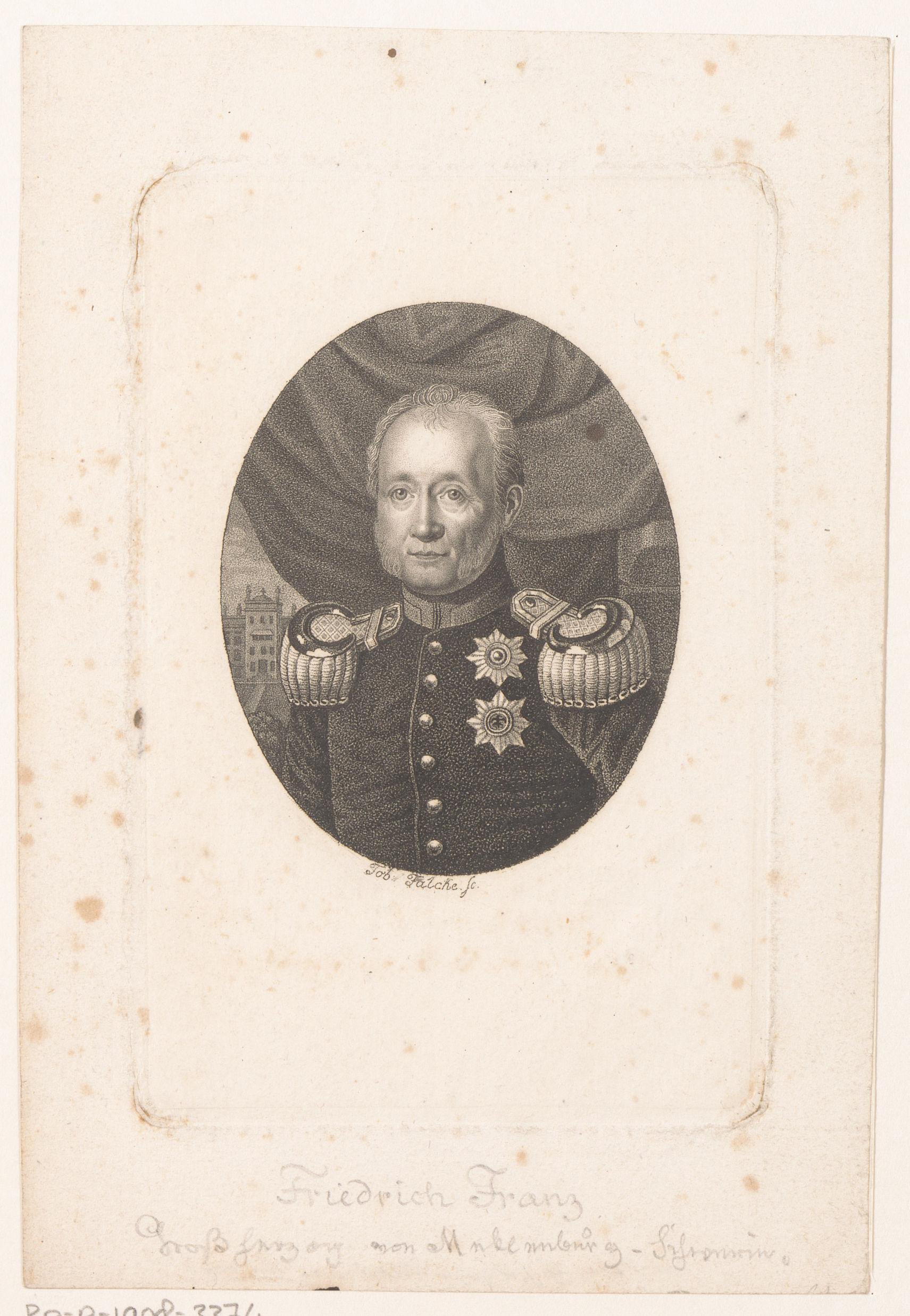 Portret van Frederik Frans I groothertog van Mecklenburg-Schwerin