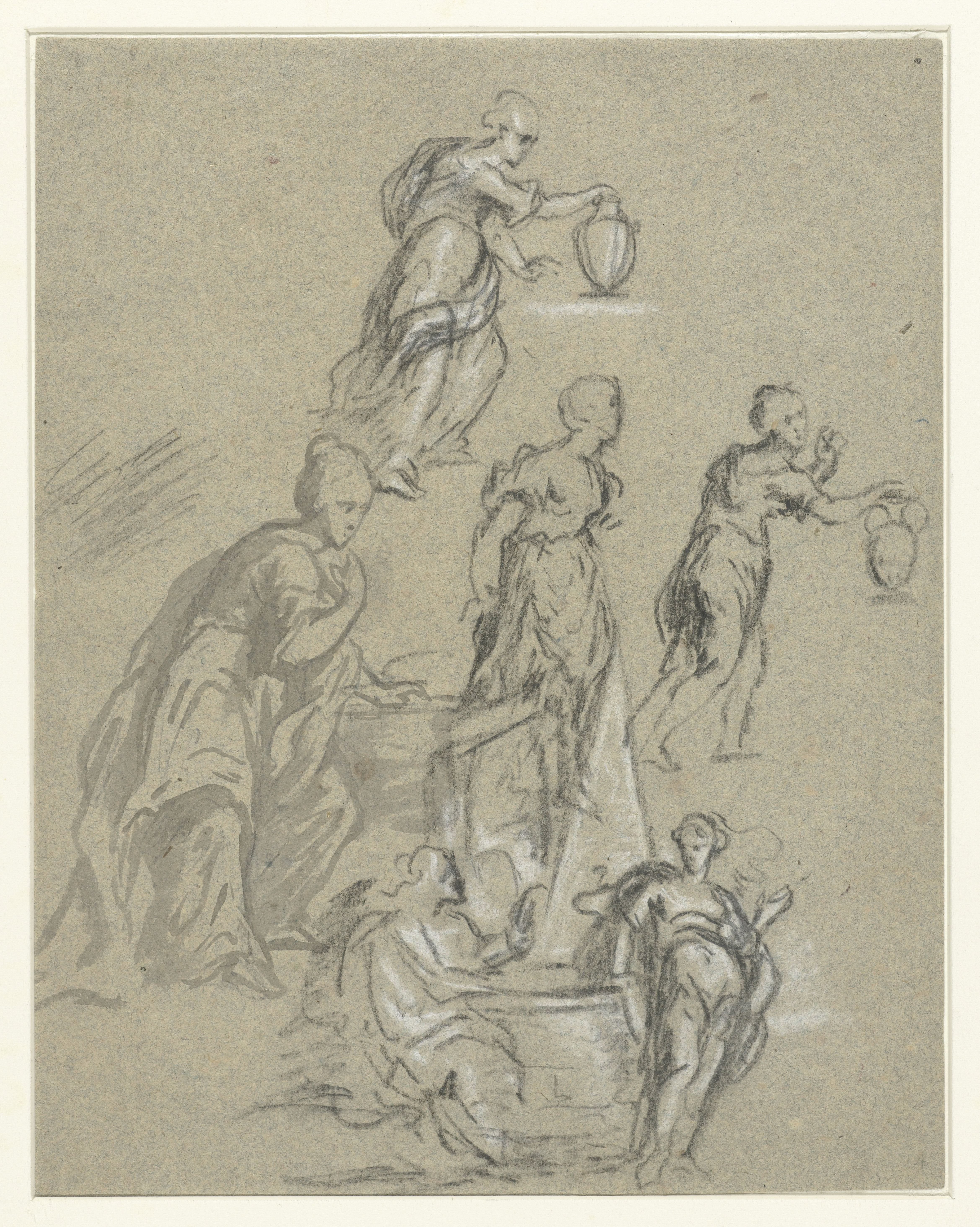 Studies voor een compositie van Christus en de Samaritaanse vrouw