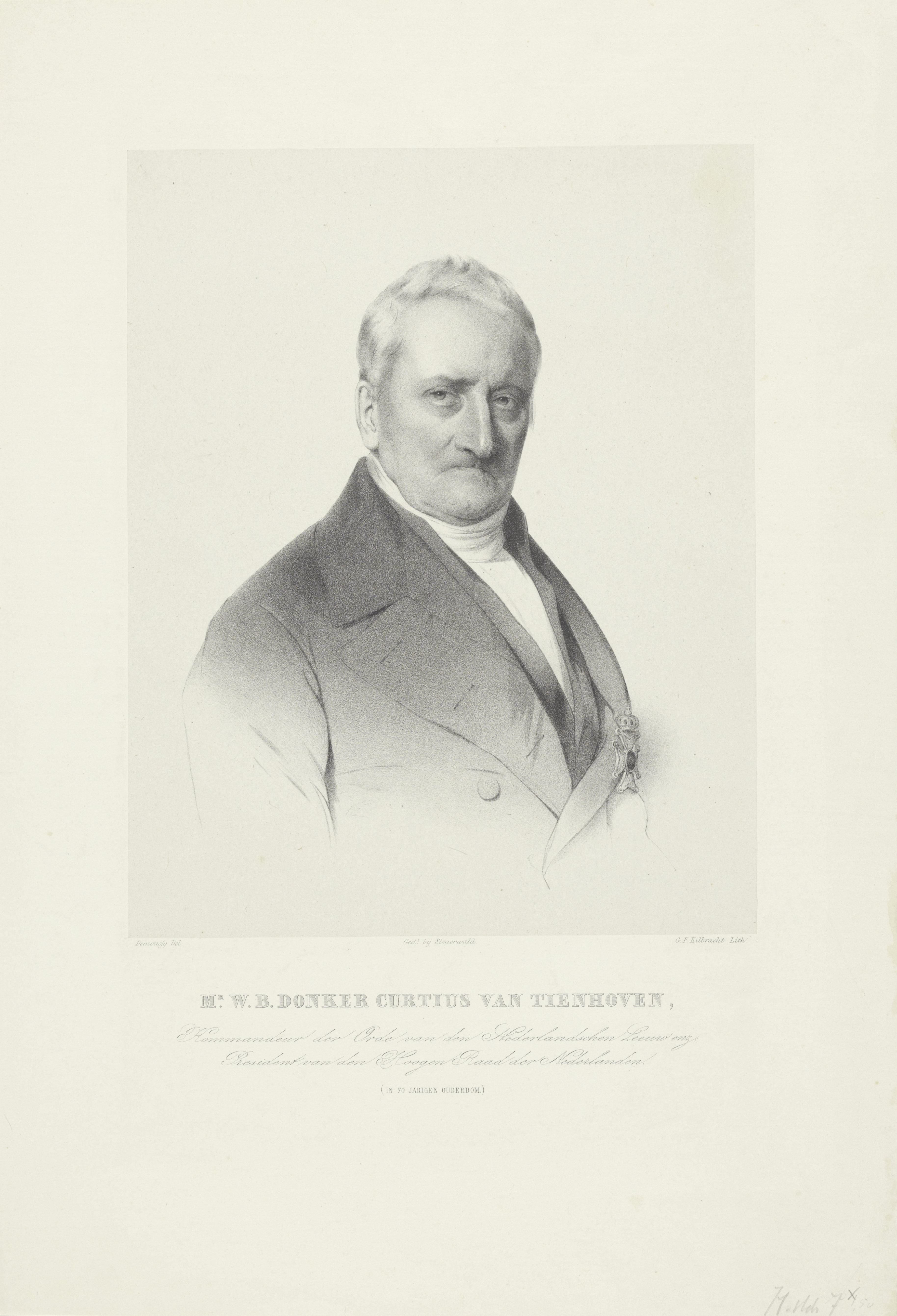 Portret van Willem Boudewijn Donker Curtius van Tienhoven