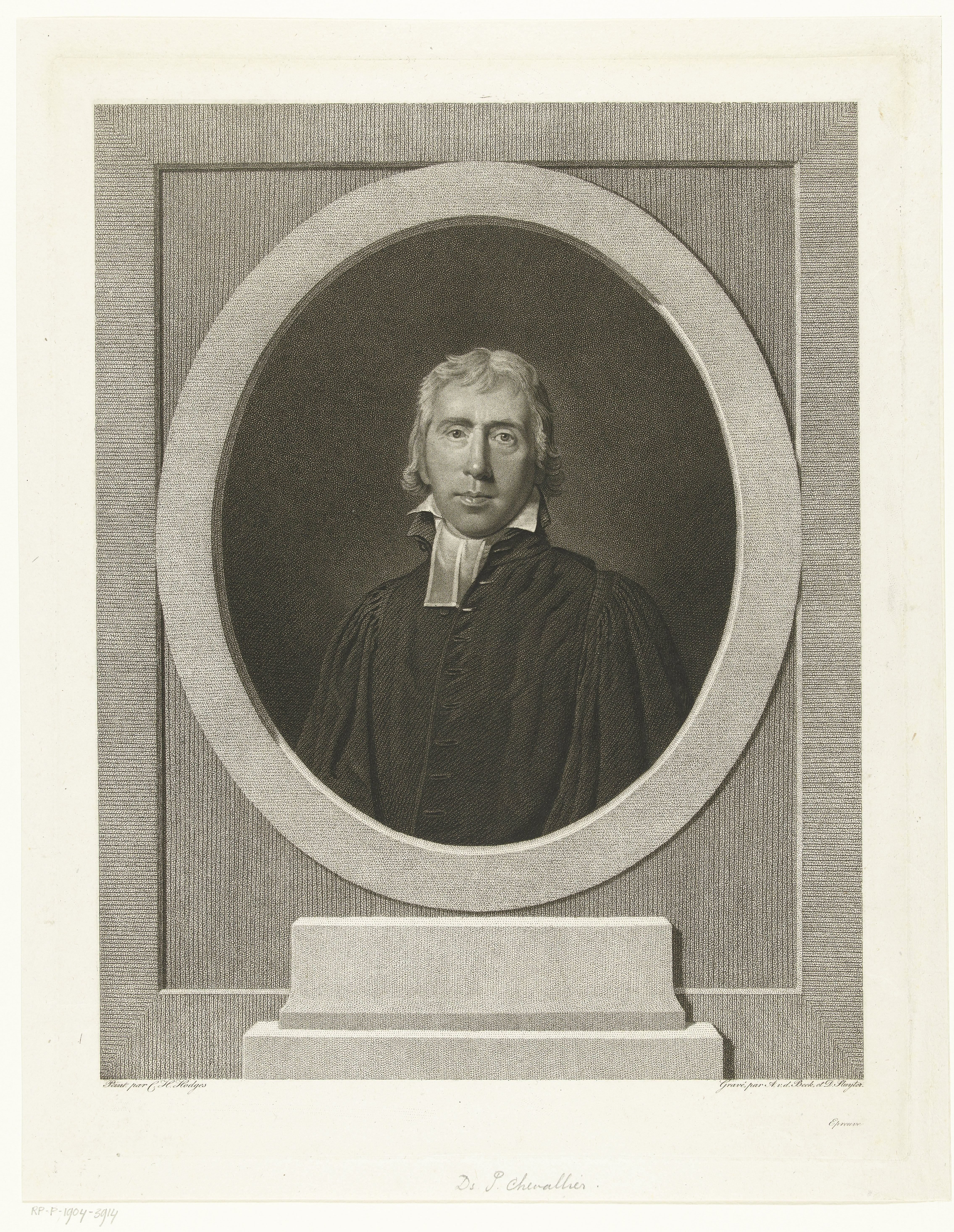 Portret van Waals predikant Pierre Chevalier