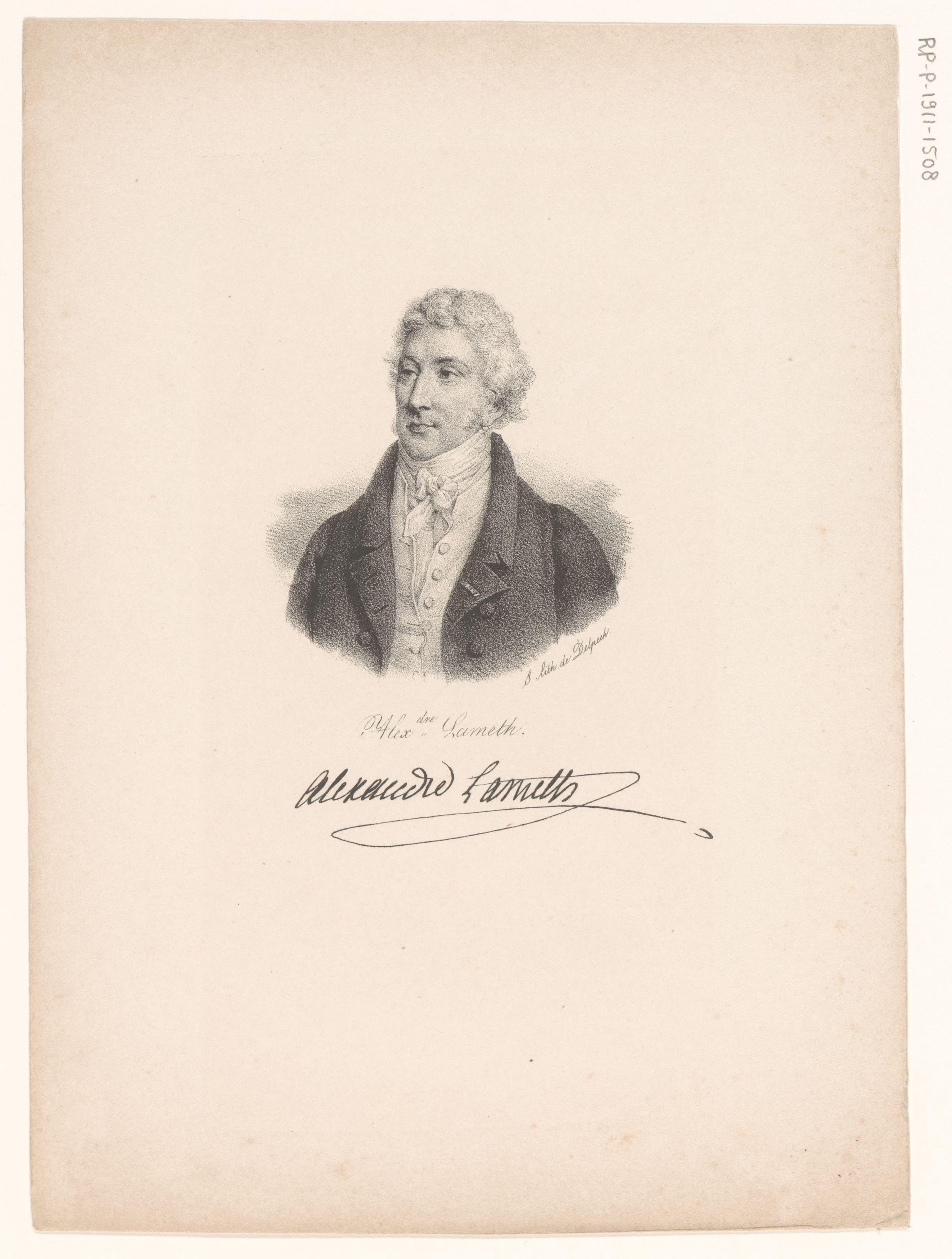Portret van Alexandre de Lameth