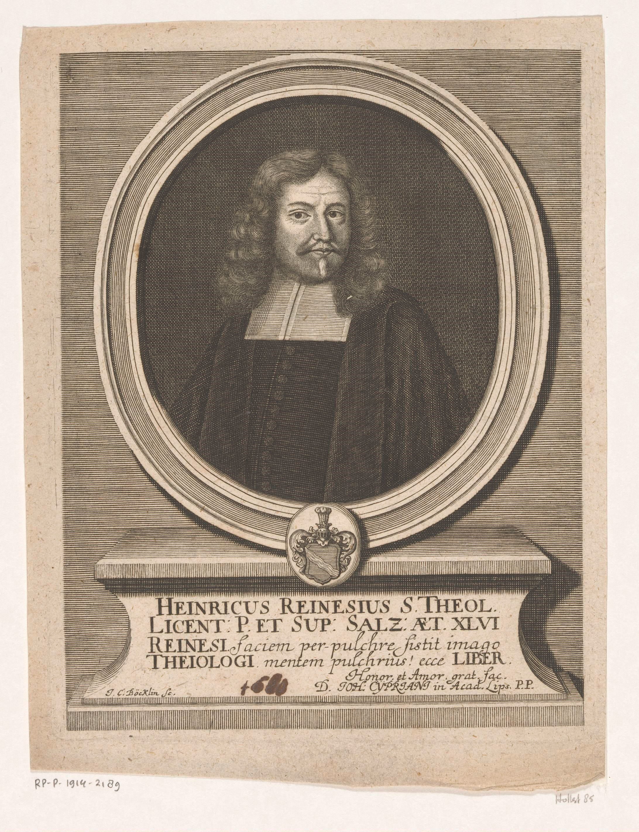 Portret van Heinrich Reinesius