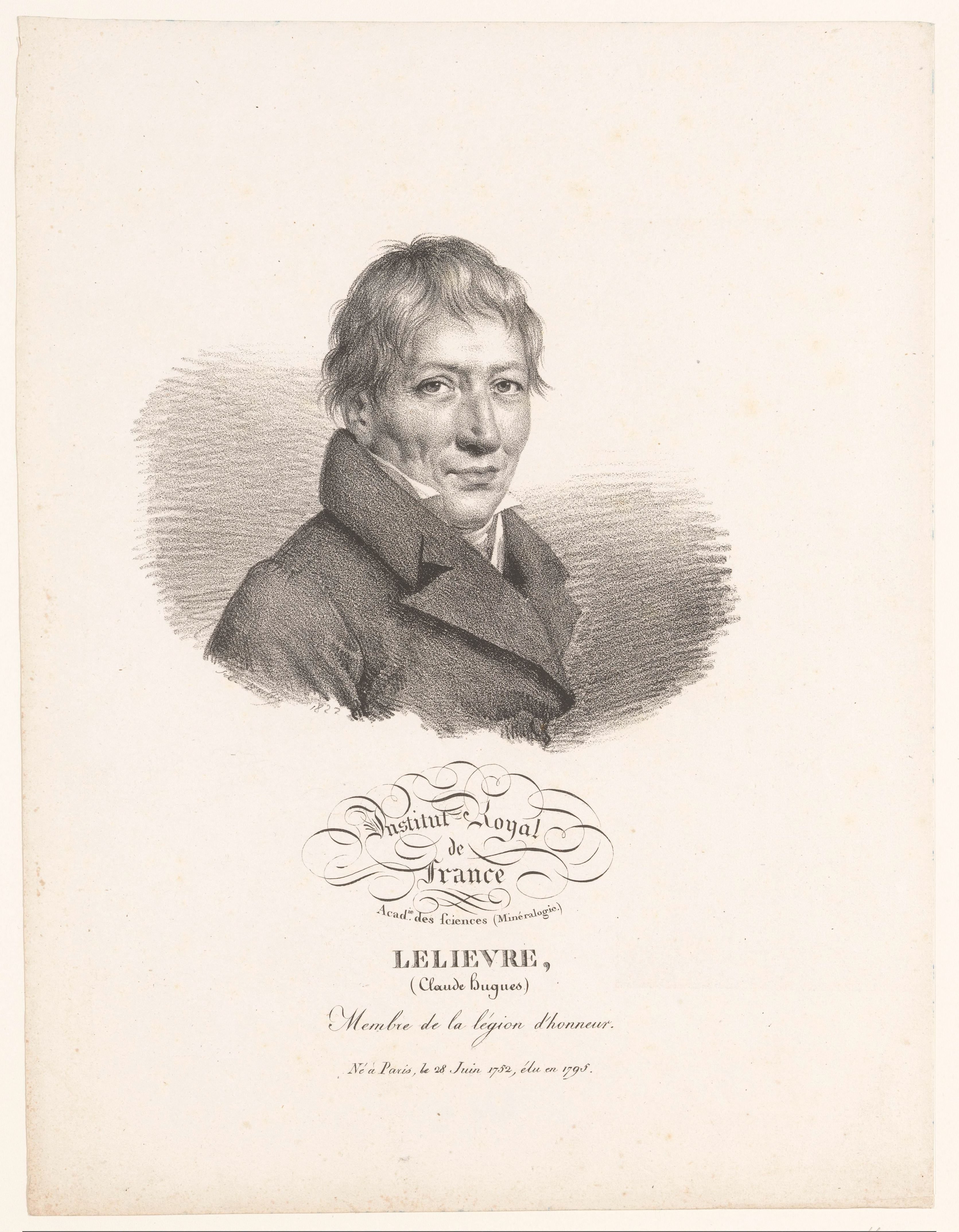 Portret van de mineraloog Claude-Hugues Lelièvre
