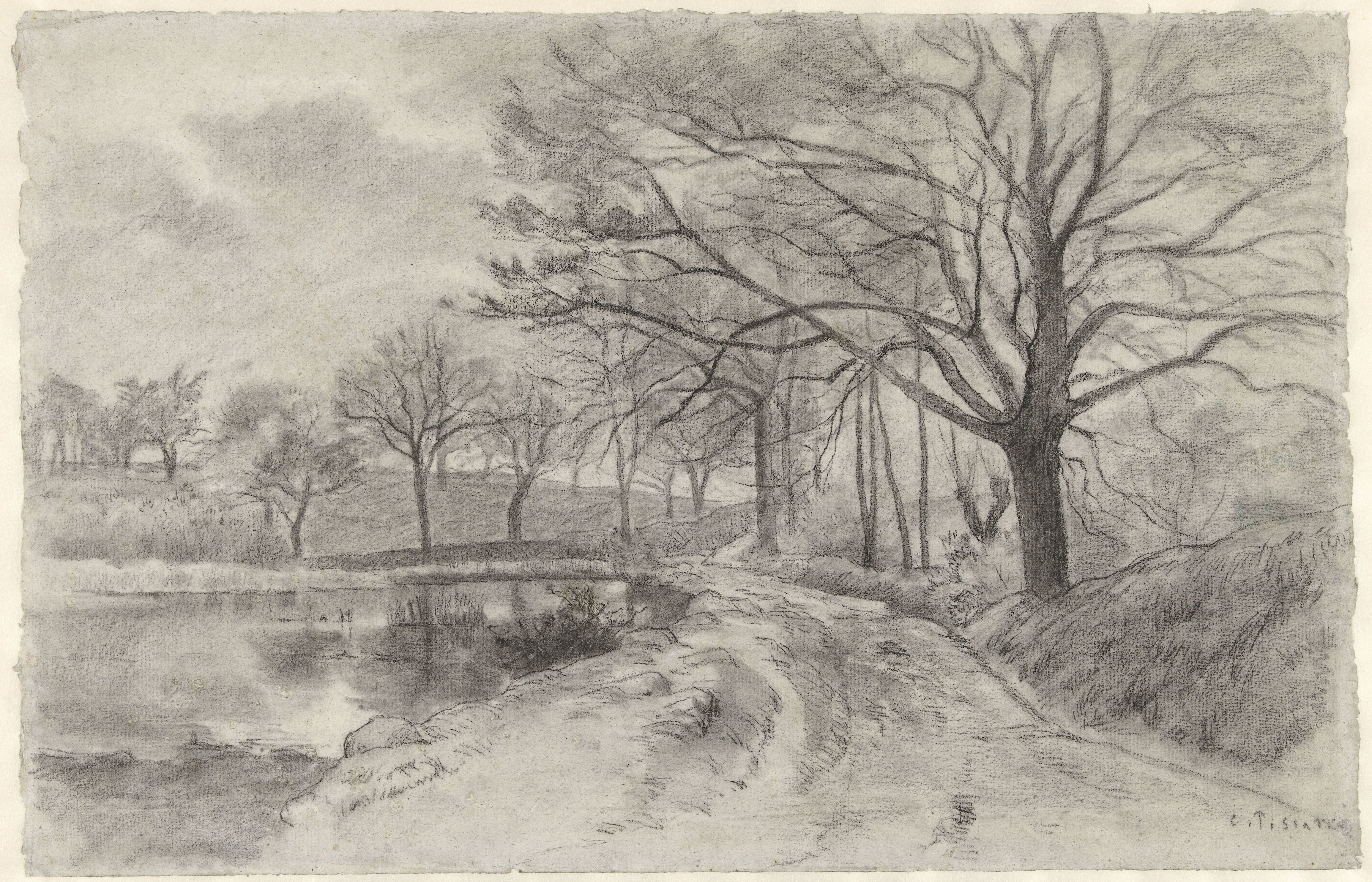 Landschap met beek