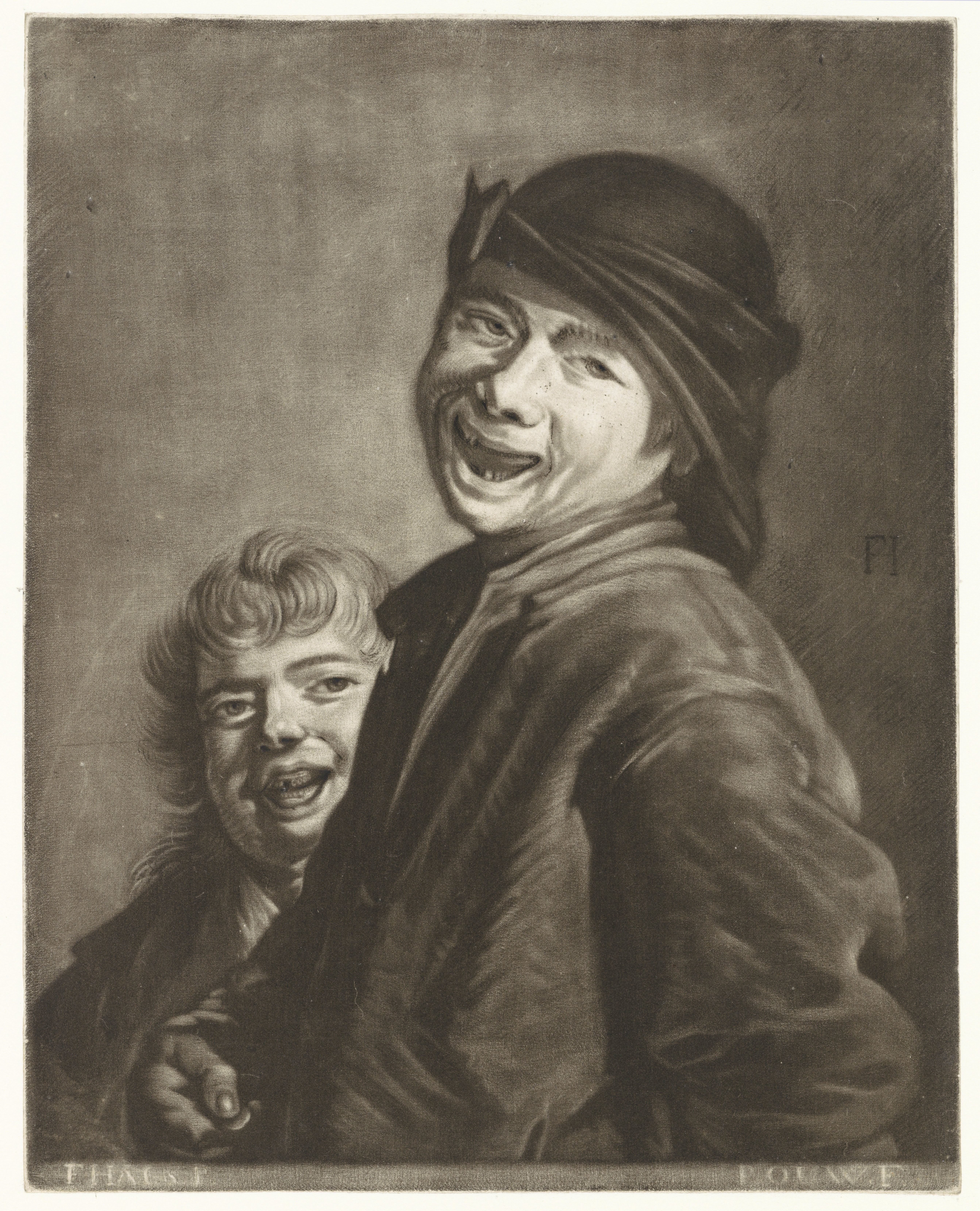 Twee lachende jongens