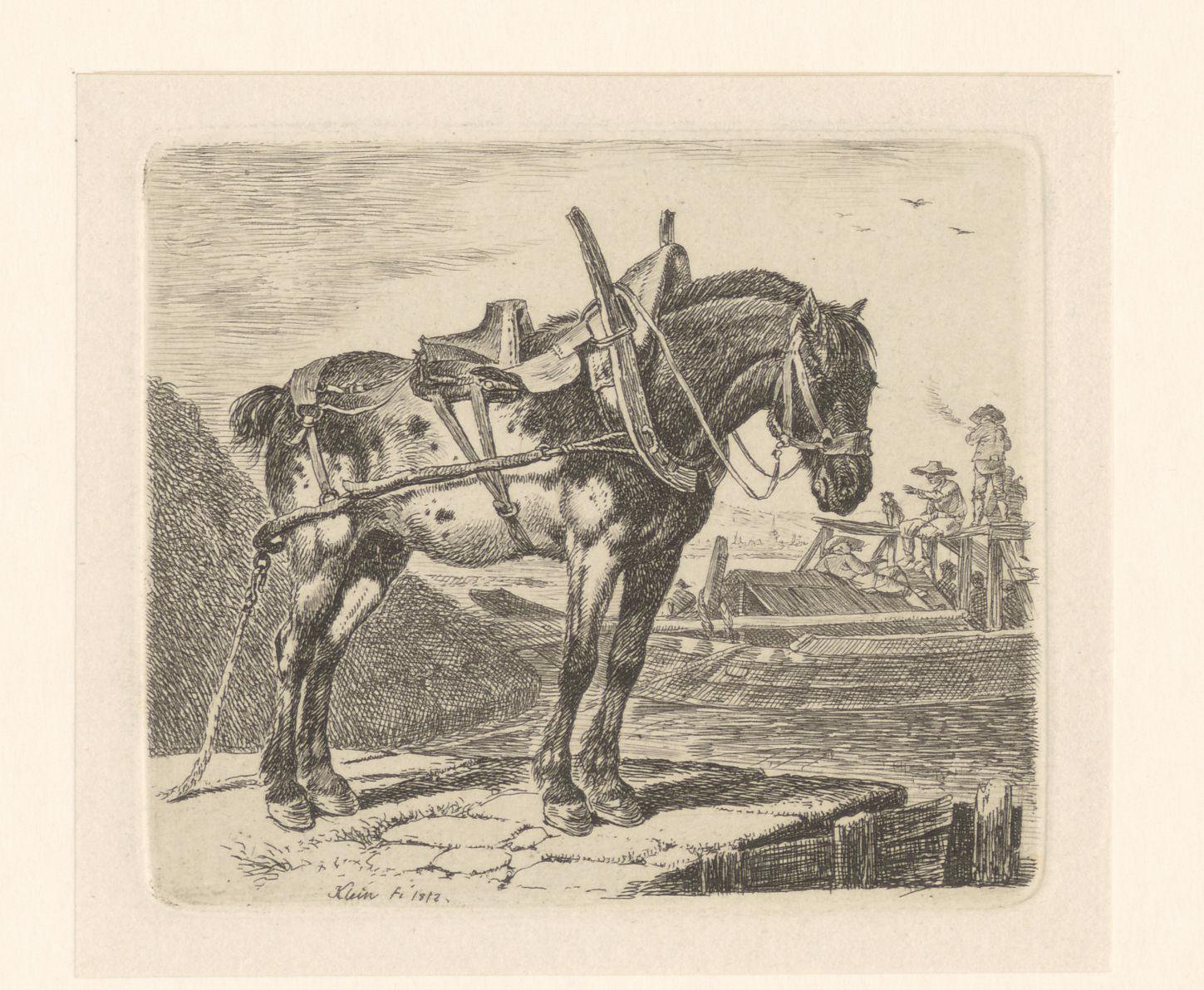 Paard met paardentuig