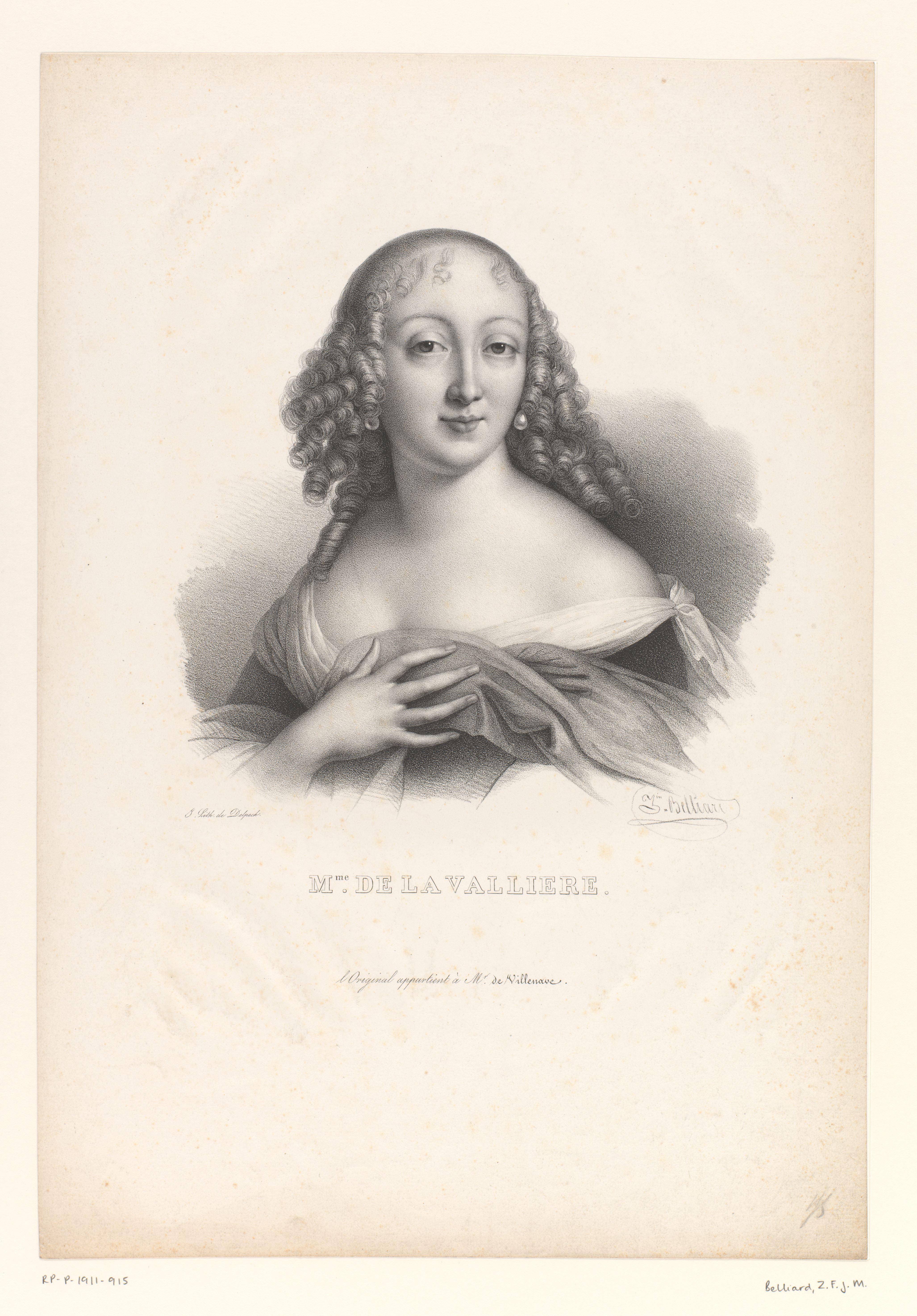 Portret van hertogin Louise de La Vallière