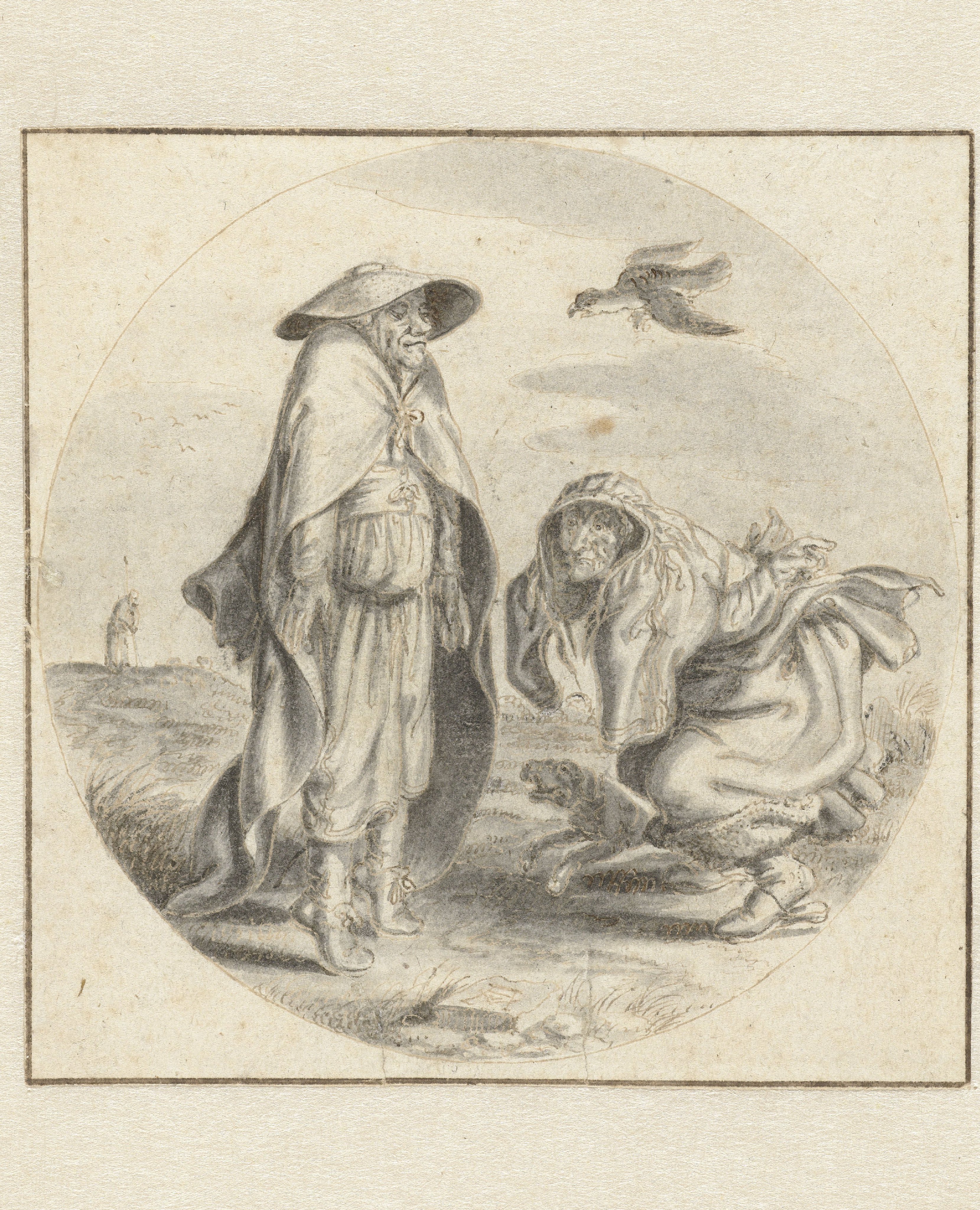 Man and Woman Imitating Birds