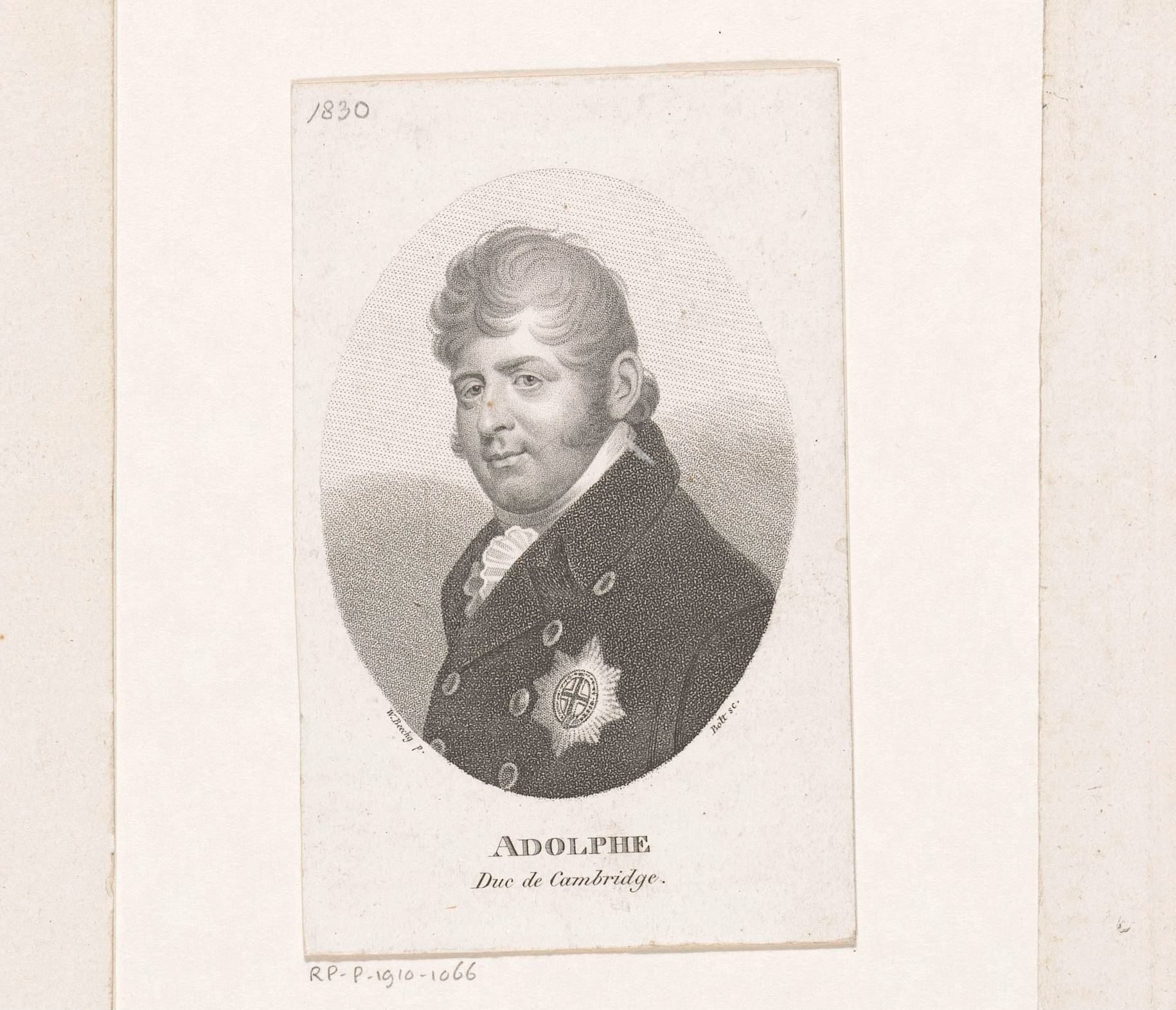 Portret van Adolphus Frederick, 1st Duke of Cambridge