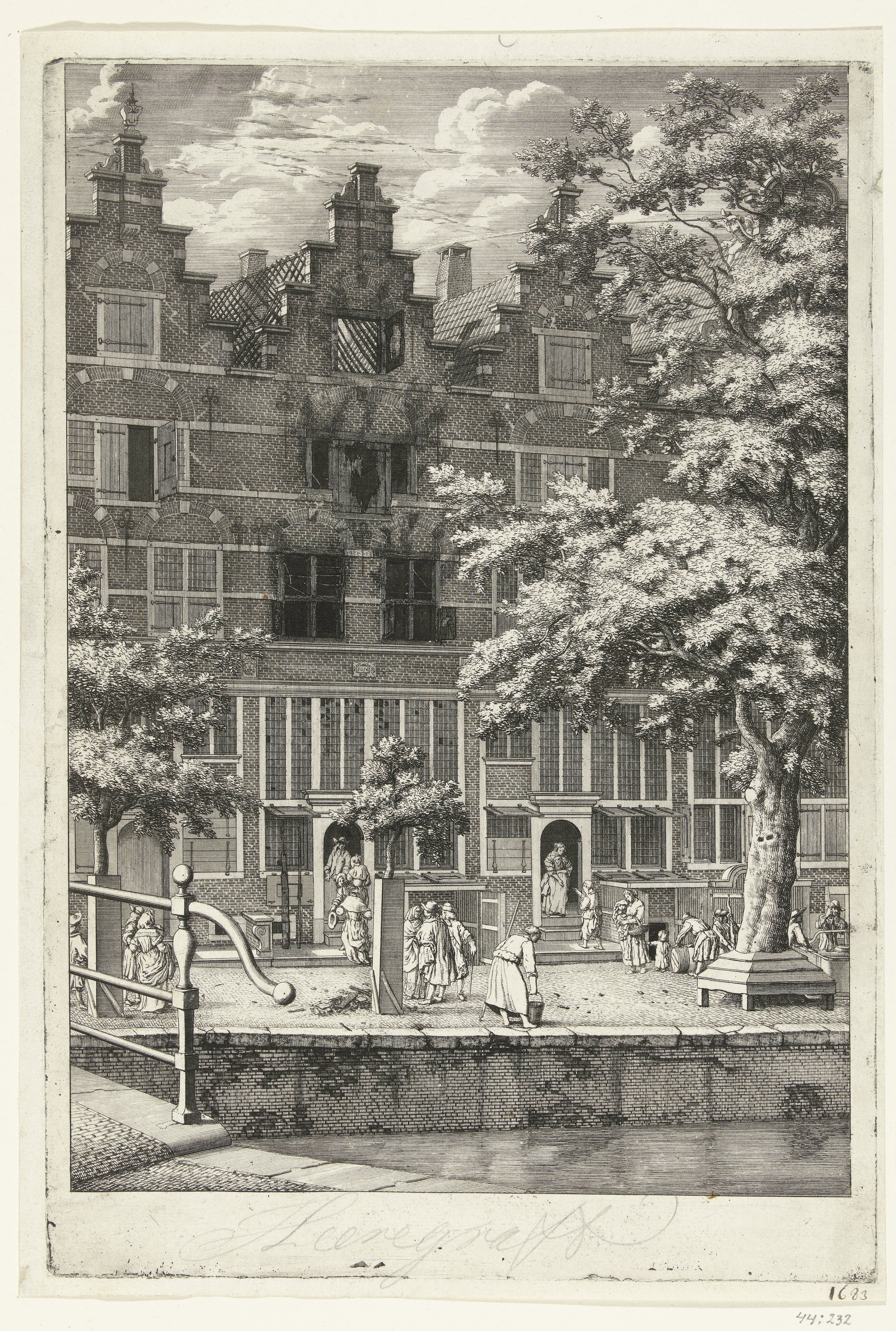 Uitgebrand huis op de Herengracht, 1683