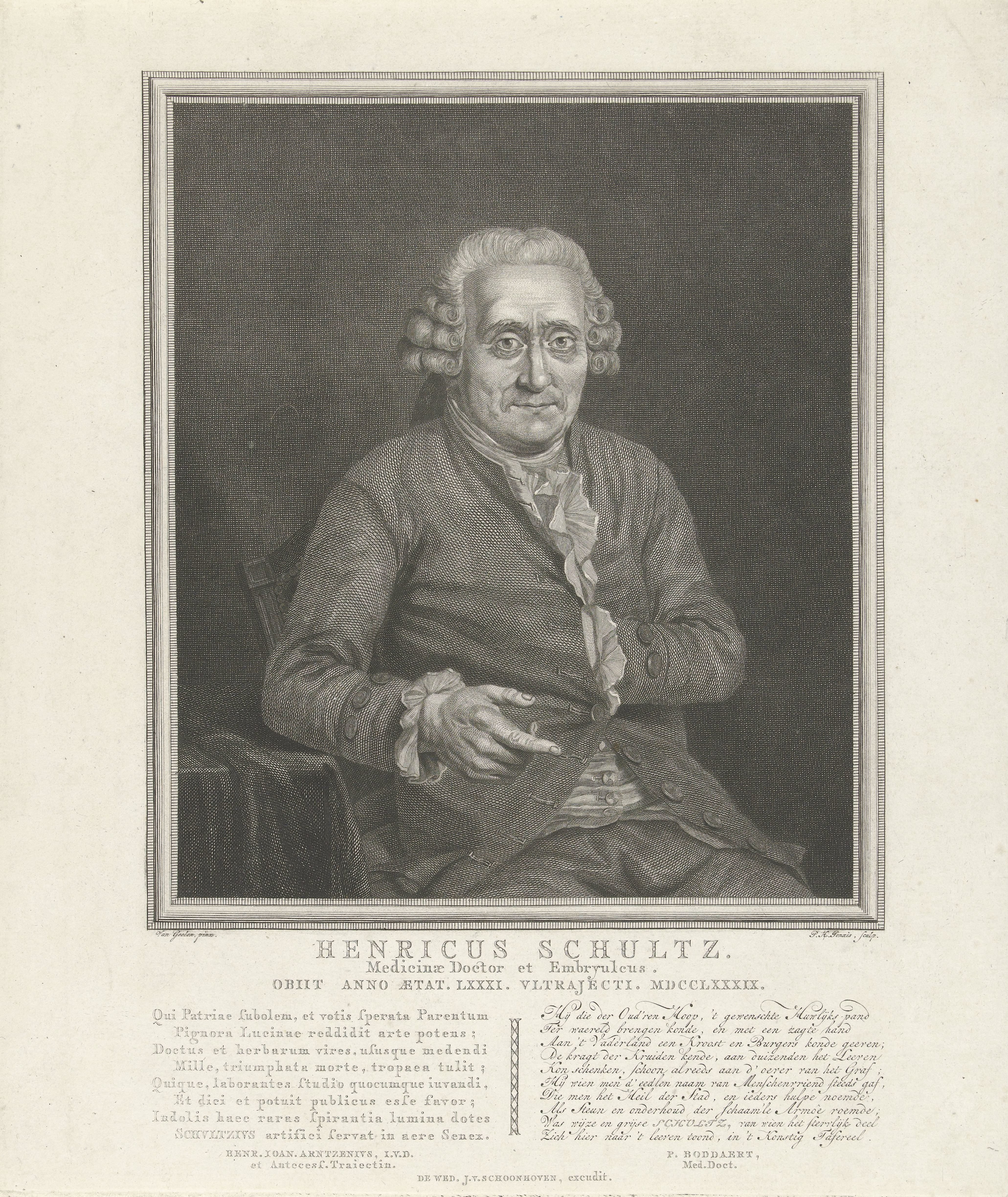 Portret van Henricus Schultz