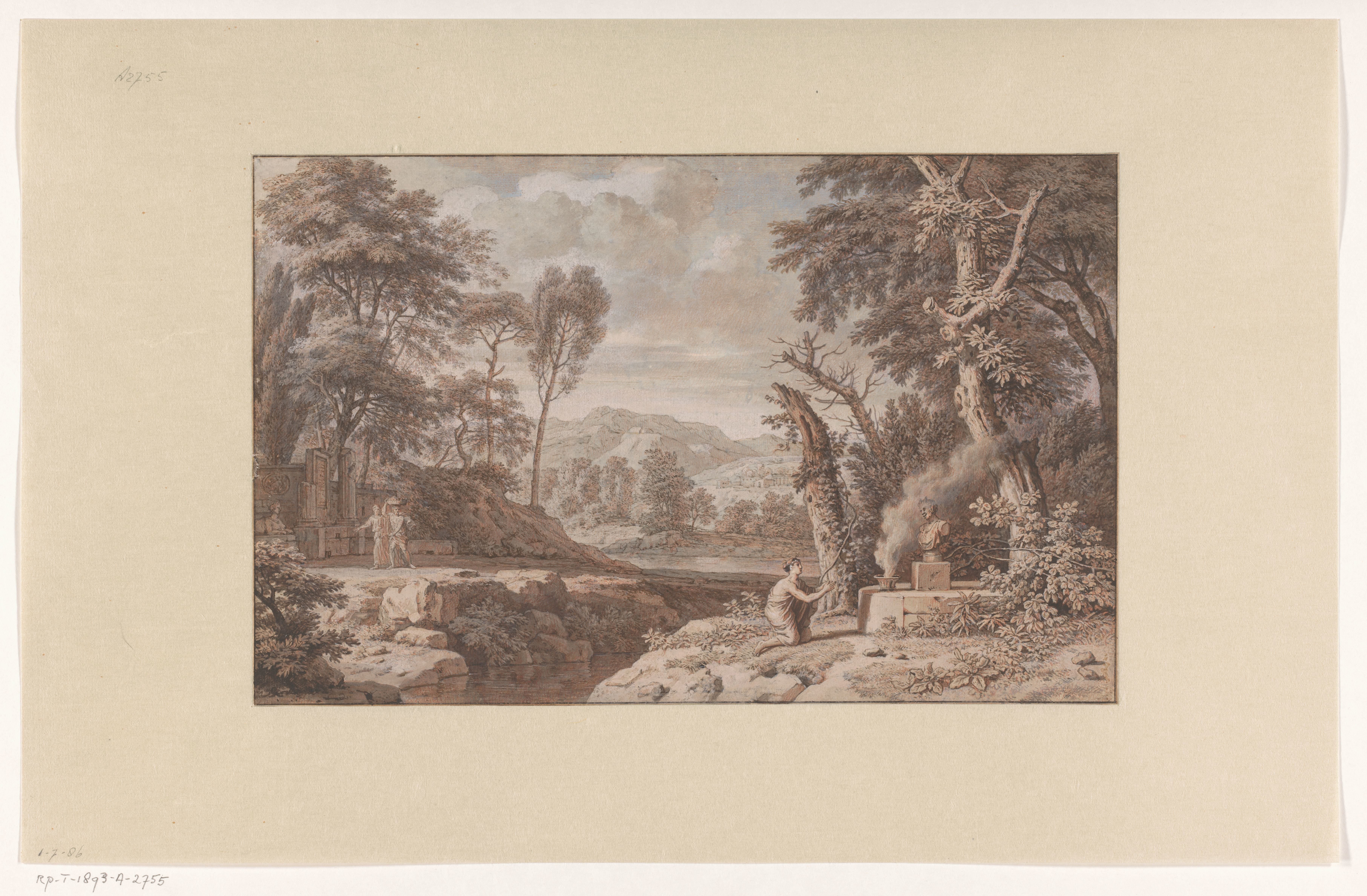 Arcadian Landscape with a Scene of Sacrifice