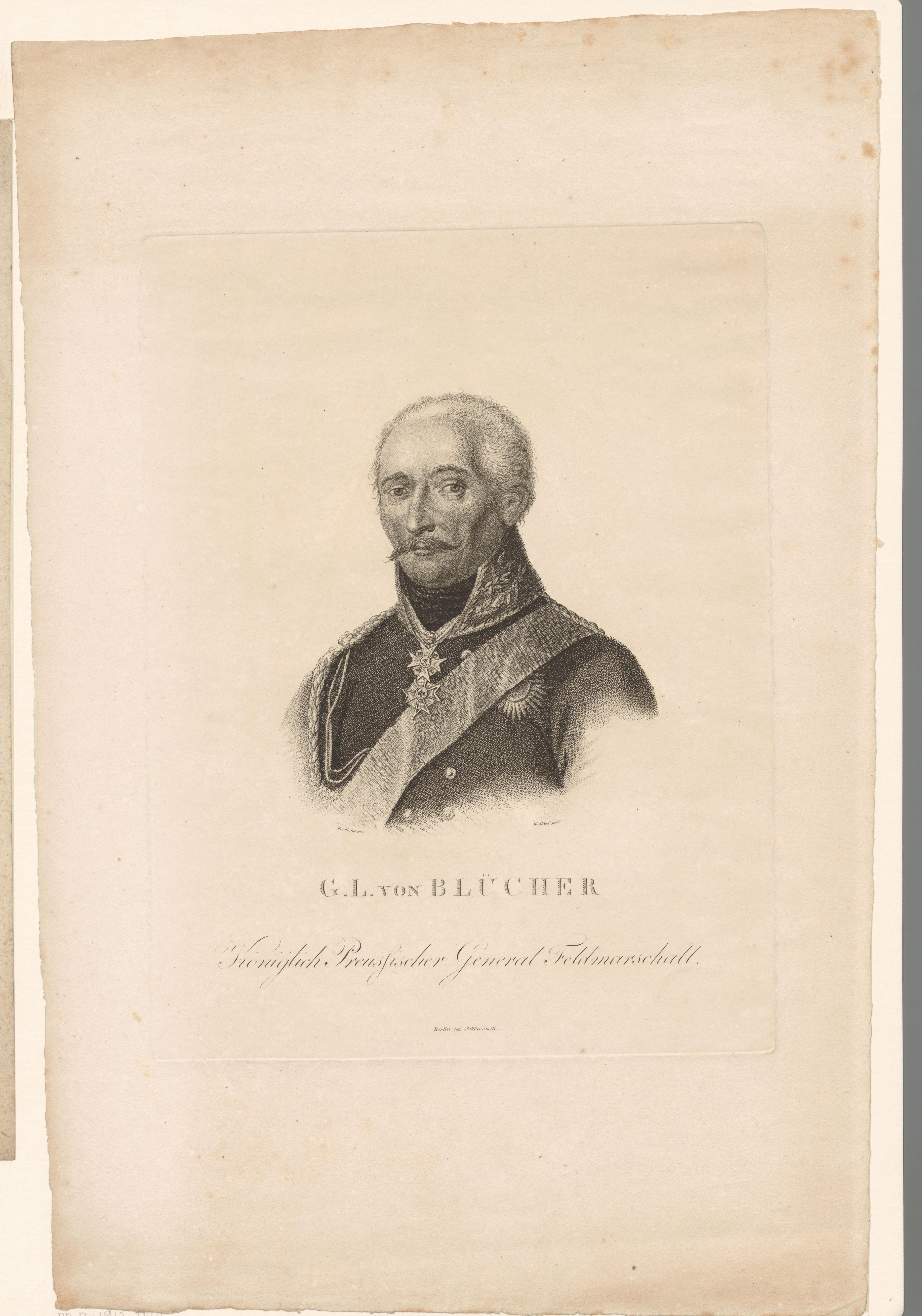 Portret van Gebhard Leberecht von Blücher von Wahlstatt