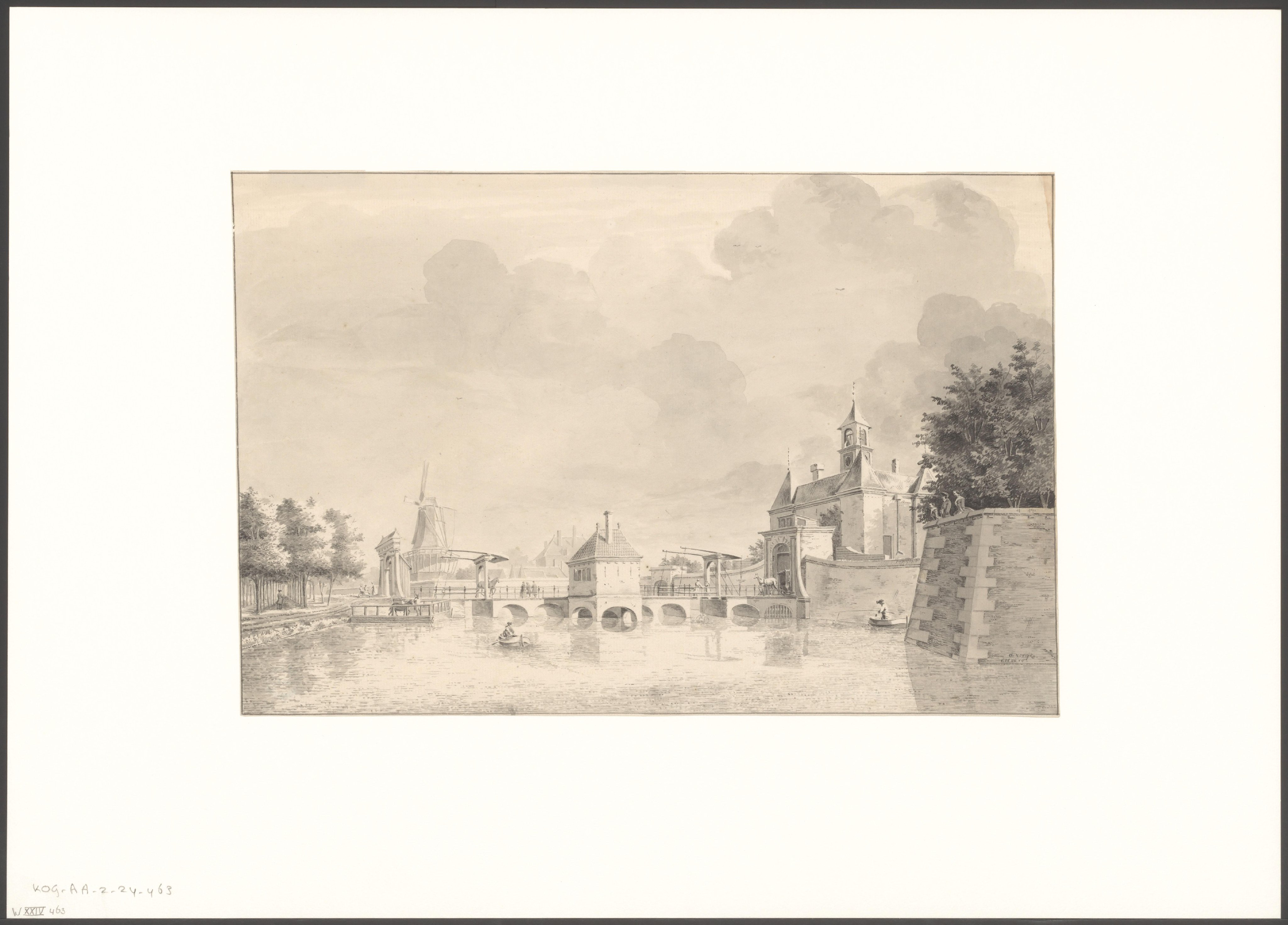 Gezicht op de Leidsepoort vanaf het Singel