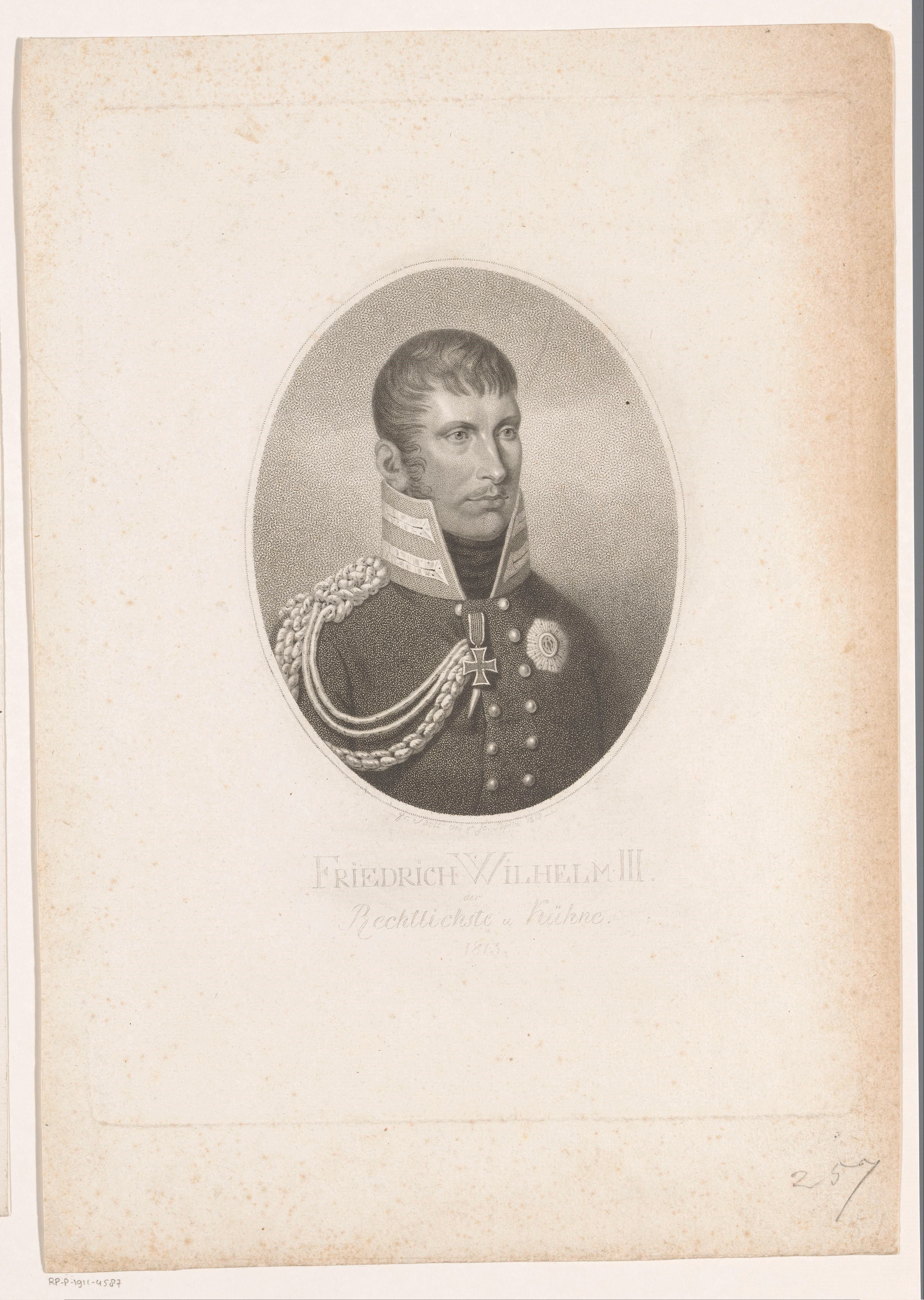 Portret van Frederik Willem III, koning van Pruisen