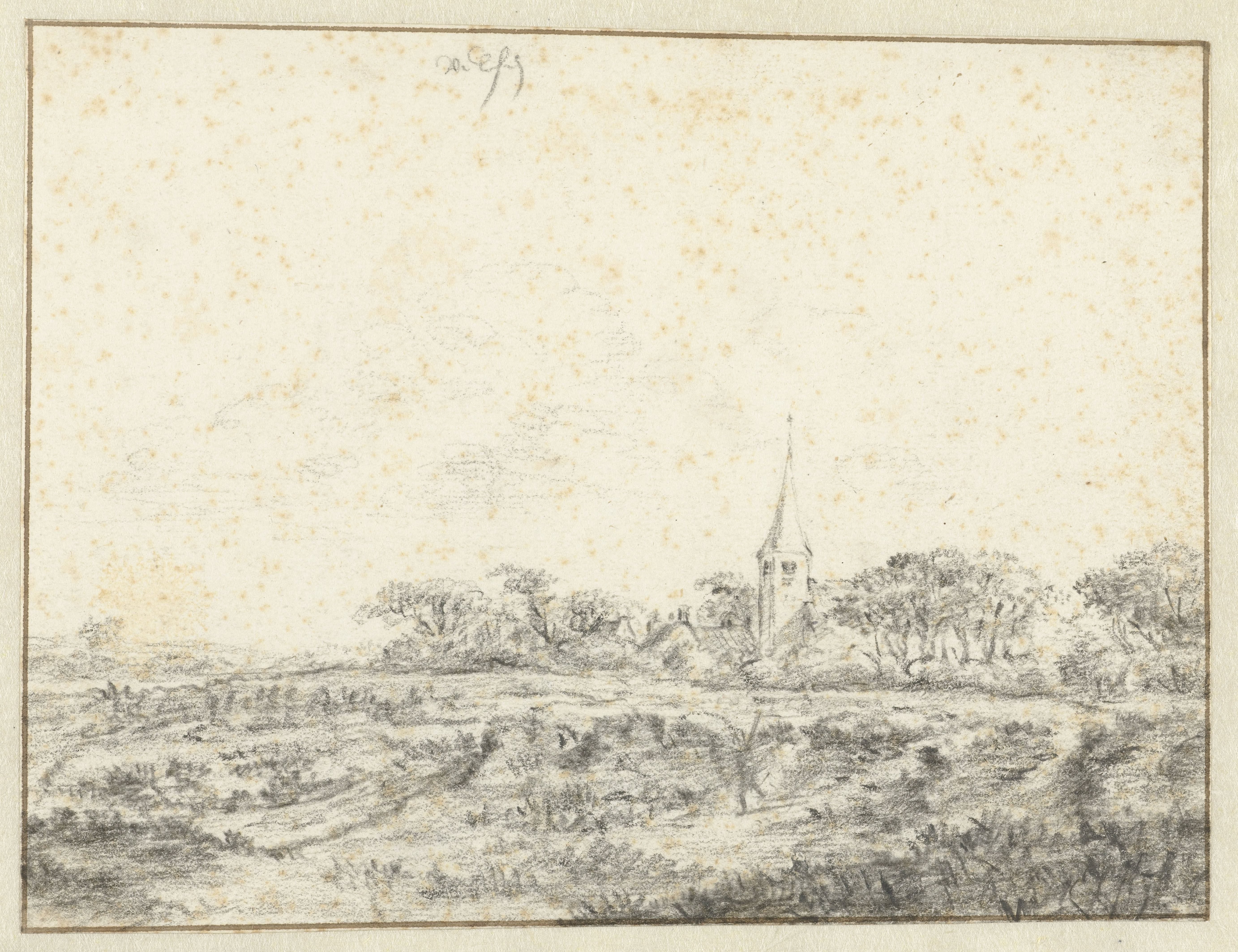 Landscape with the Church of Sint Engelmundus, Driehuis, near Velsen