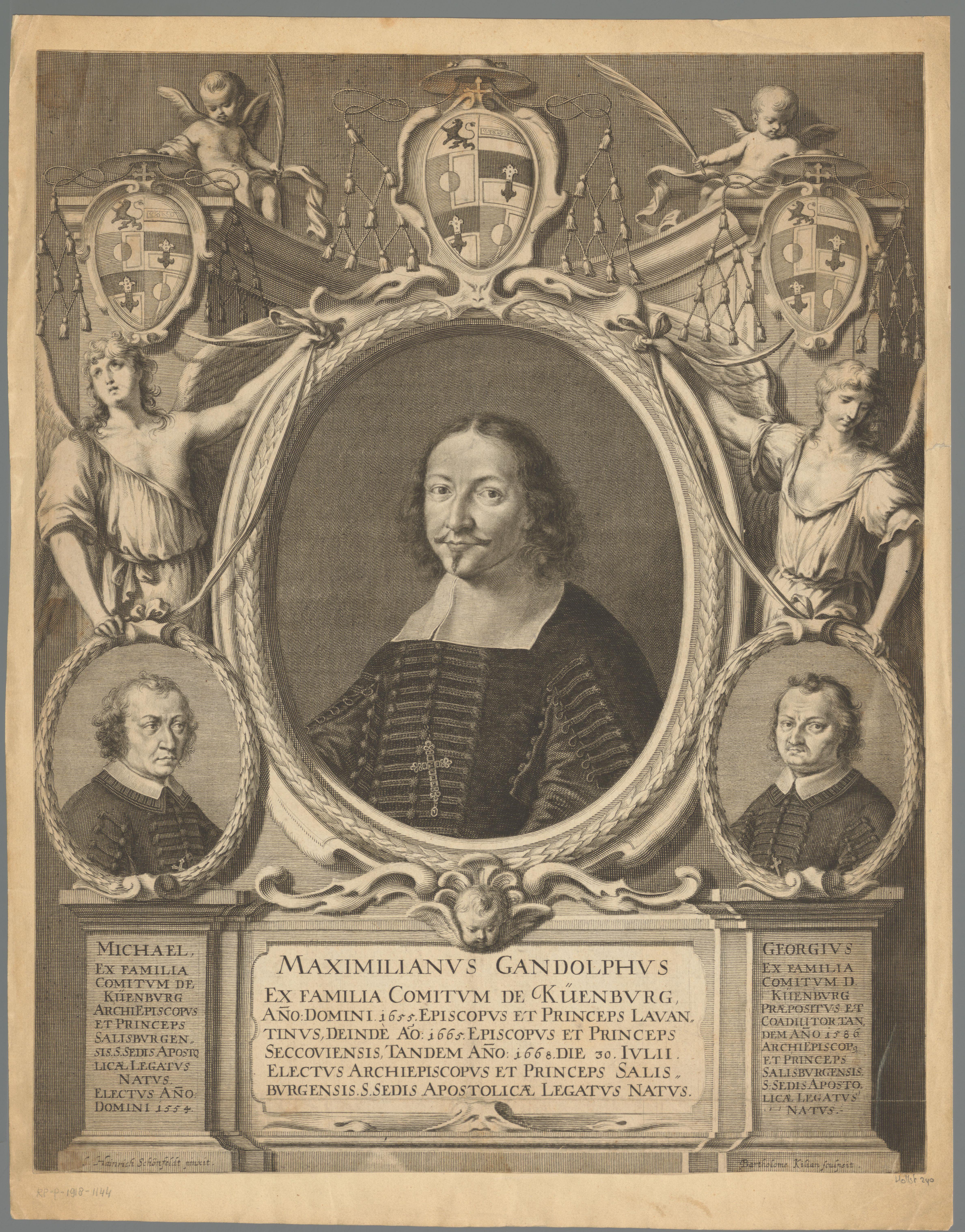 Drie portretten van Maximilian Gandolf von Kuenburg, Michael von Kuenburg en Georg von Kuenburg