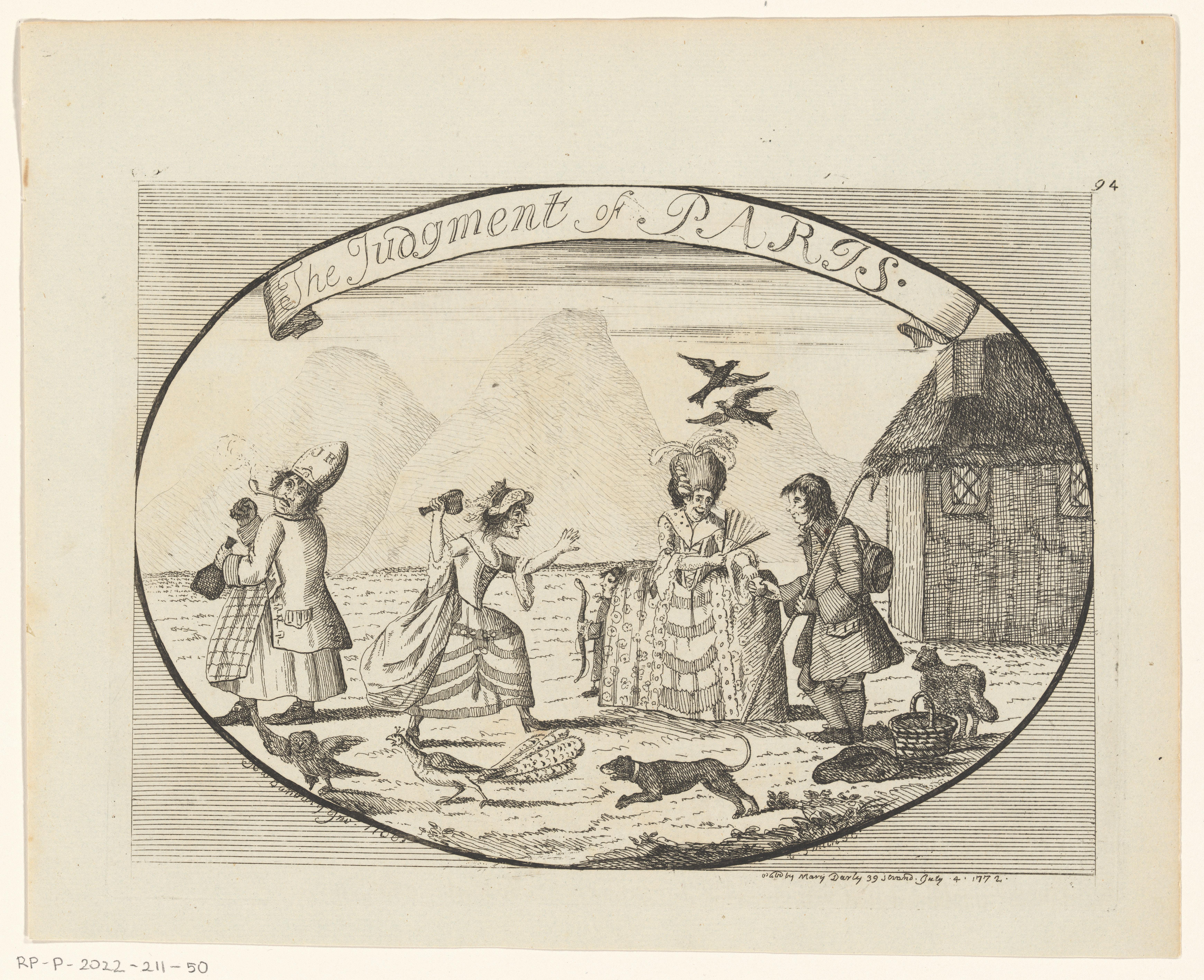 Het oordeel van Paris, satire