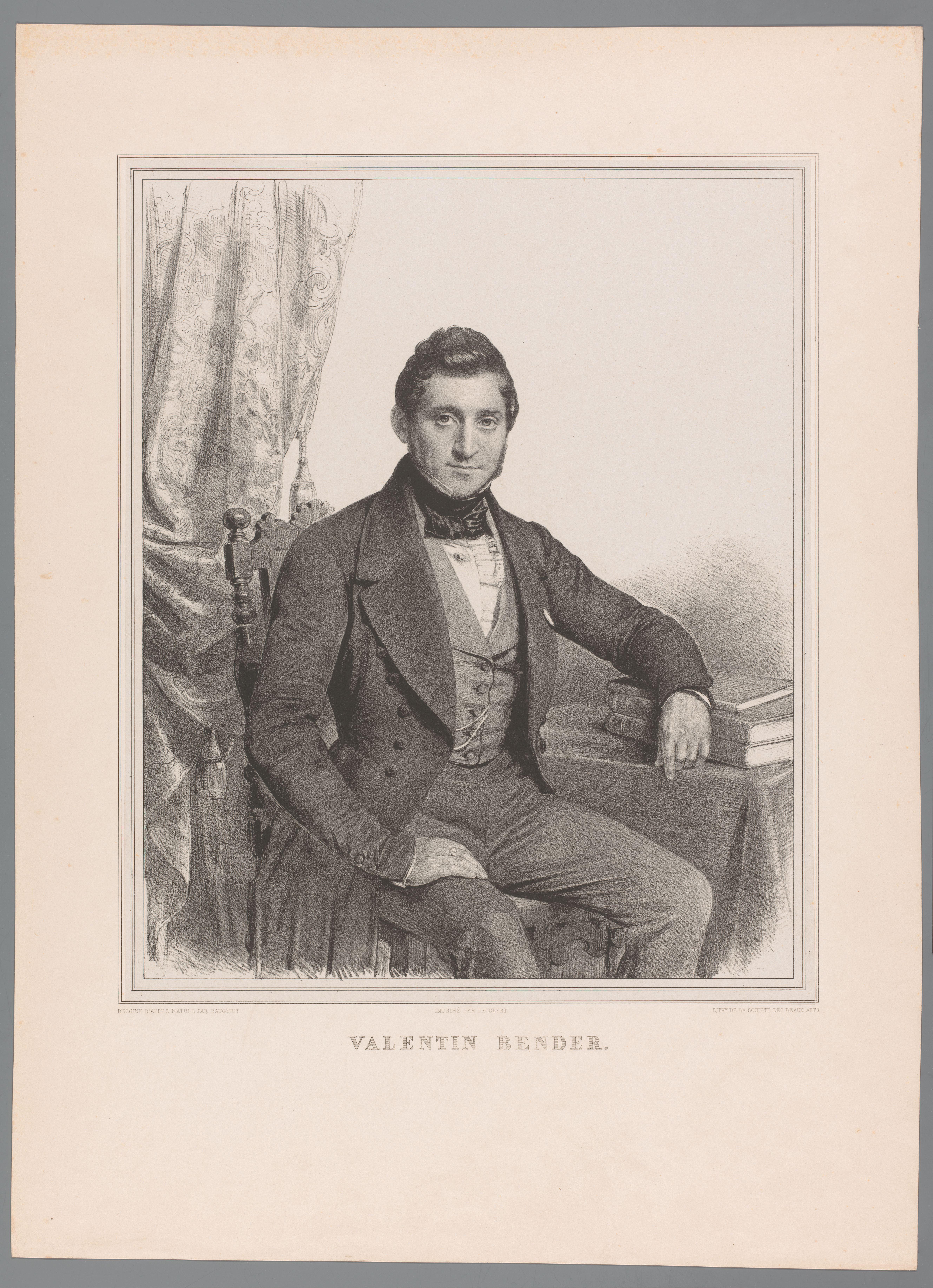 Portret van Jean-Valentin Bender