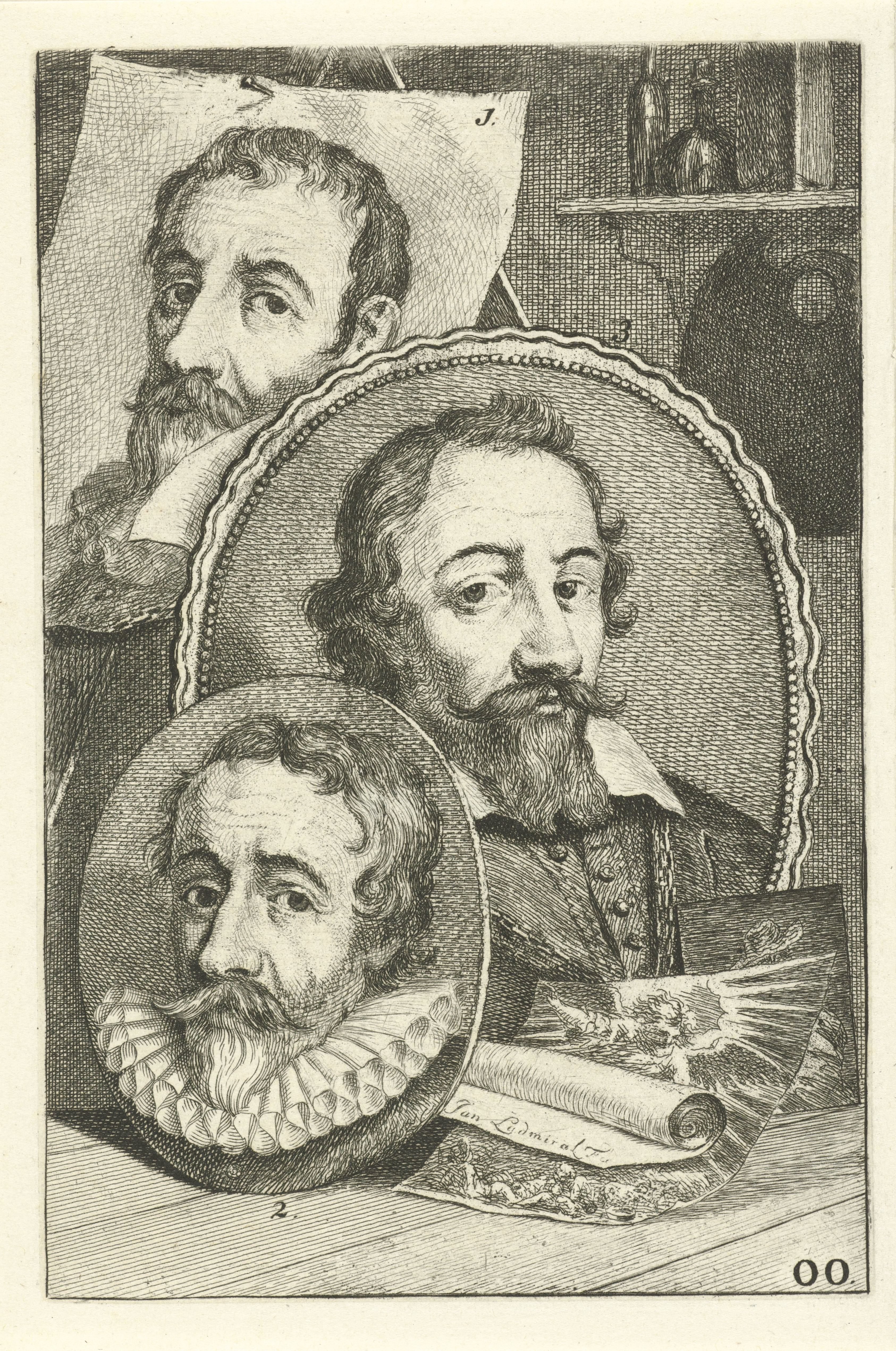 Portretten van Johann I, Rafael en Aegidius Sadeler