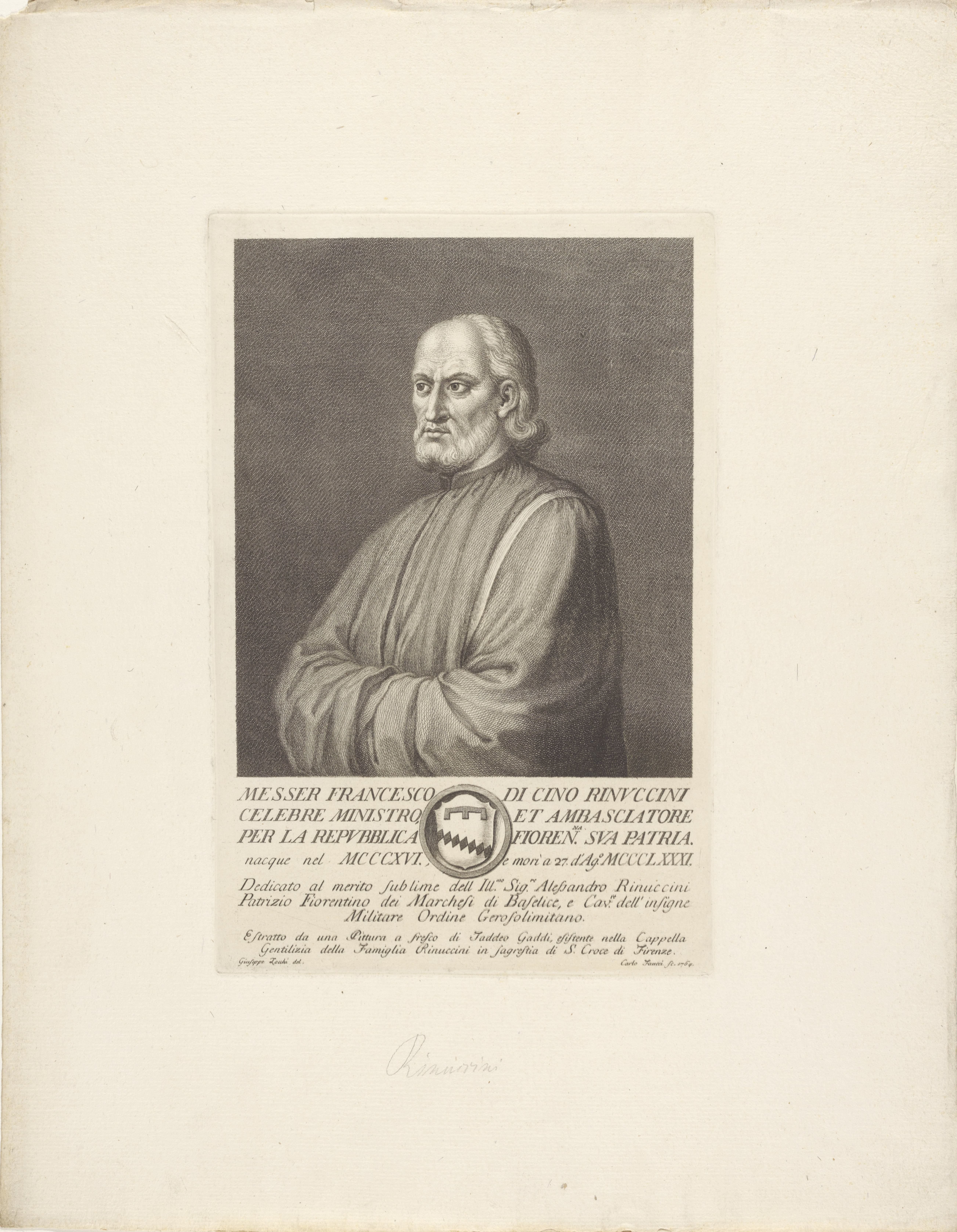 Portret van Francesco Rinuccini