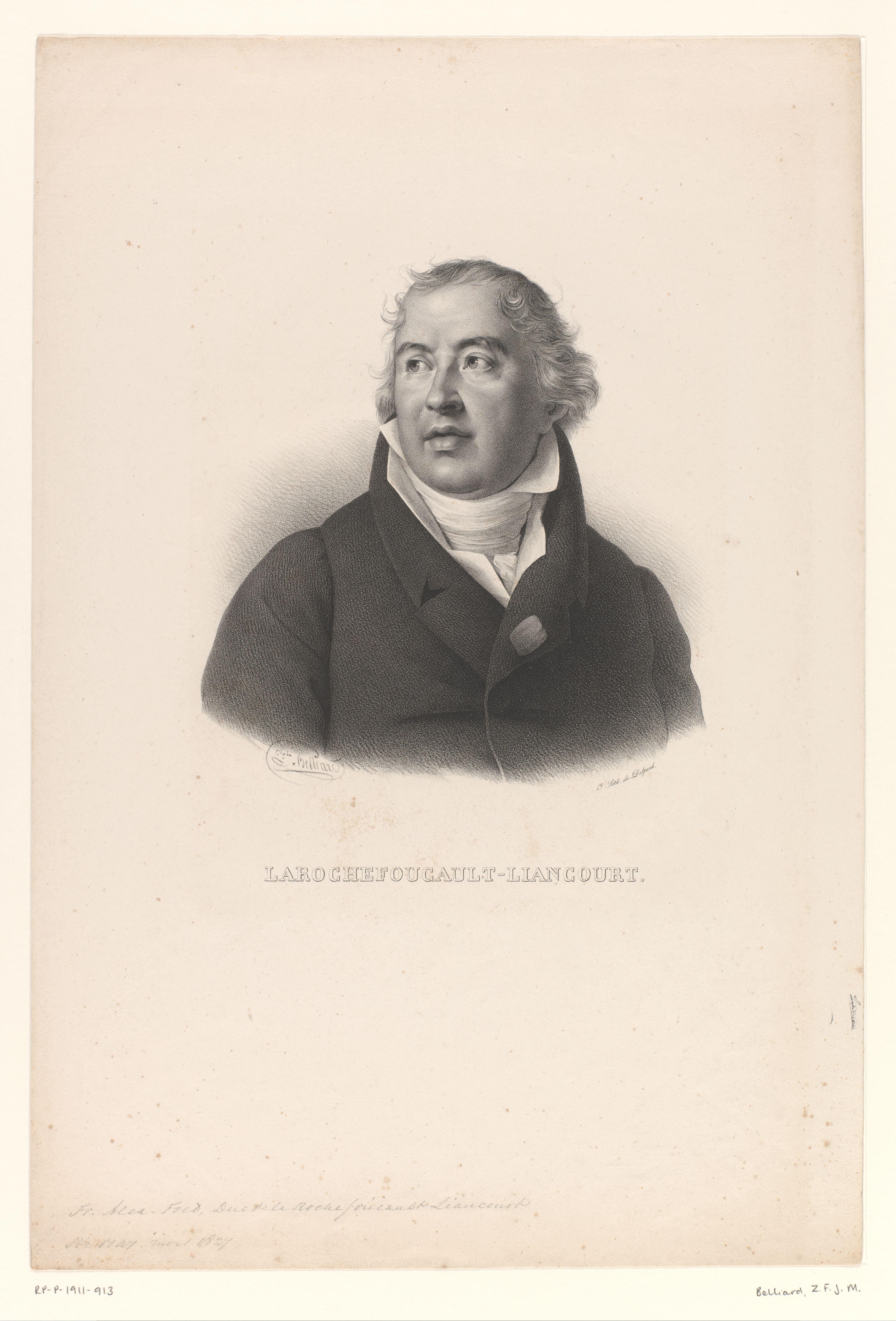 Portret van de politicus François XII de La Rochefoucauld