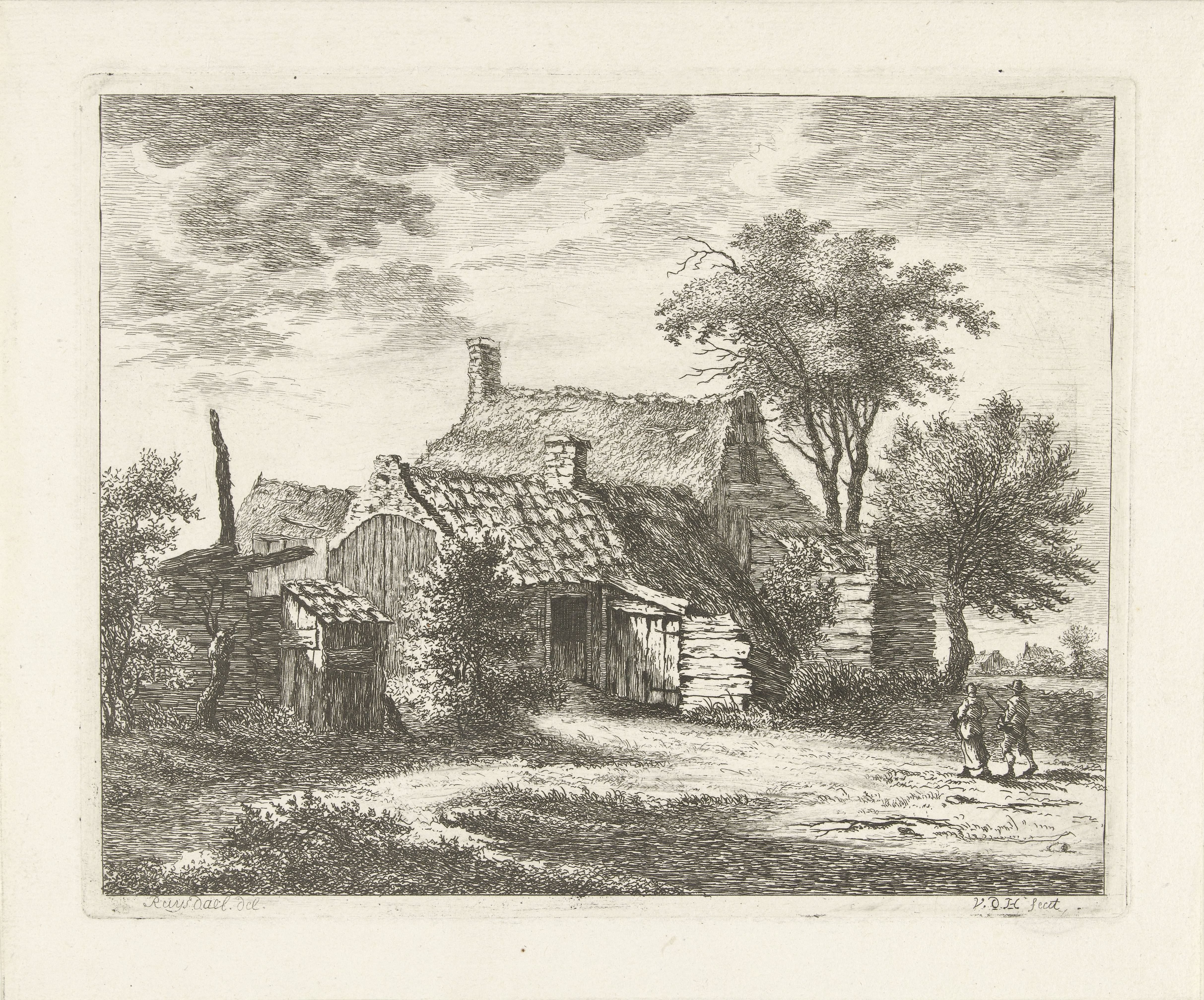 Boerderij in een landschap