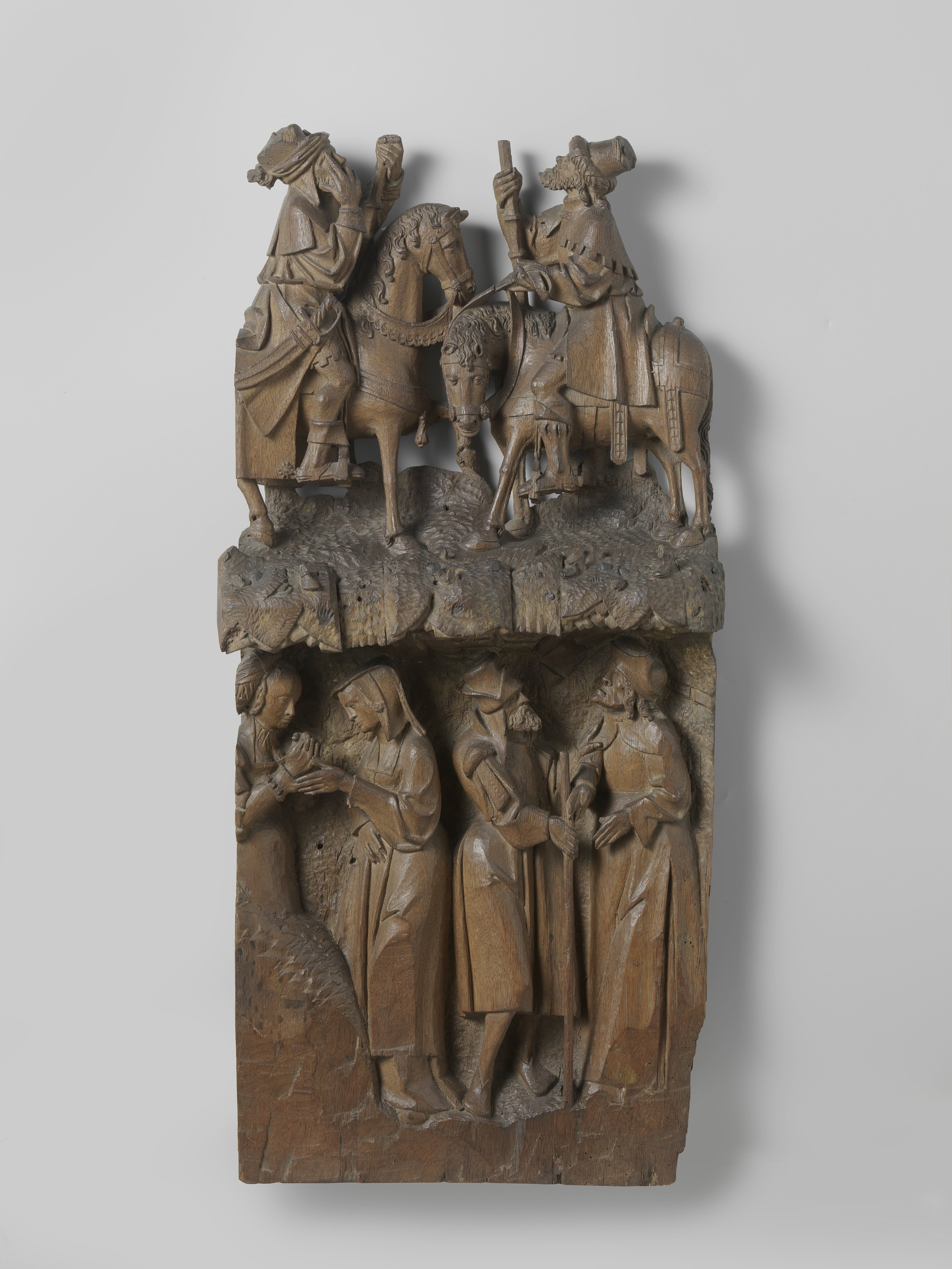 Landscape with Two Horsemen and Four Standing Figures, from a Calvary
