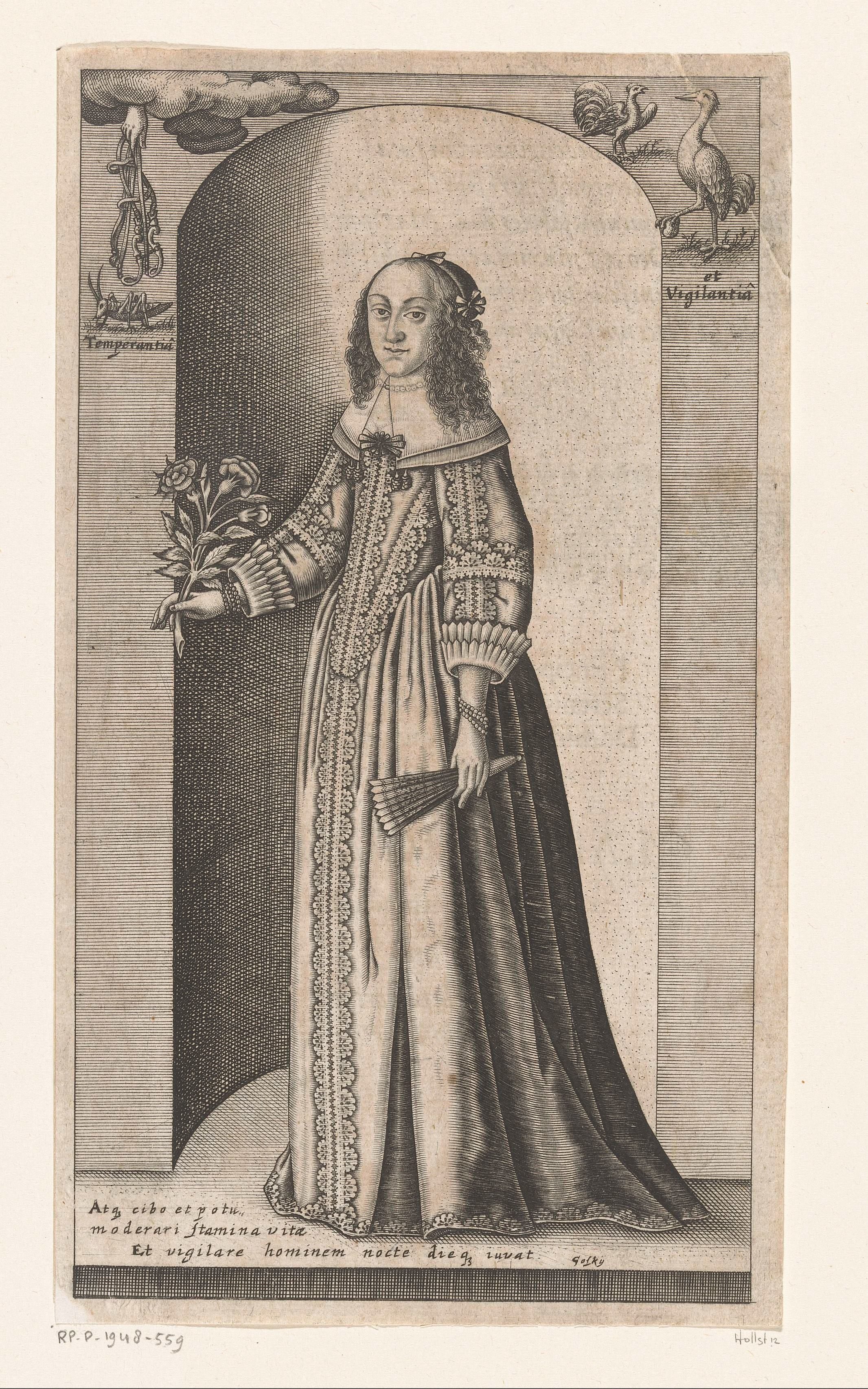 Portret van Clara Augusta von Braunschweig-Wolfenbüttel