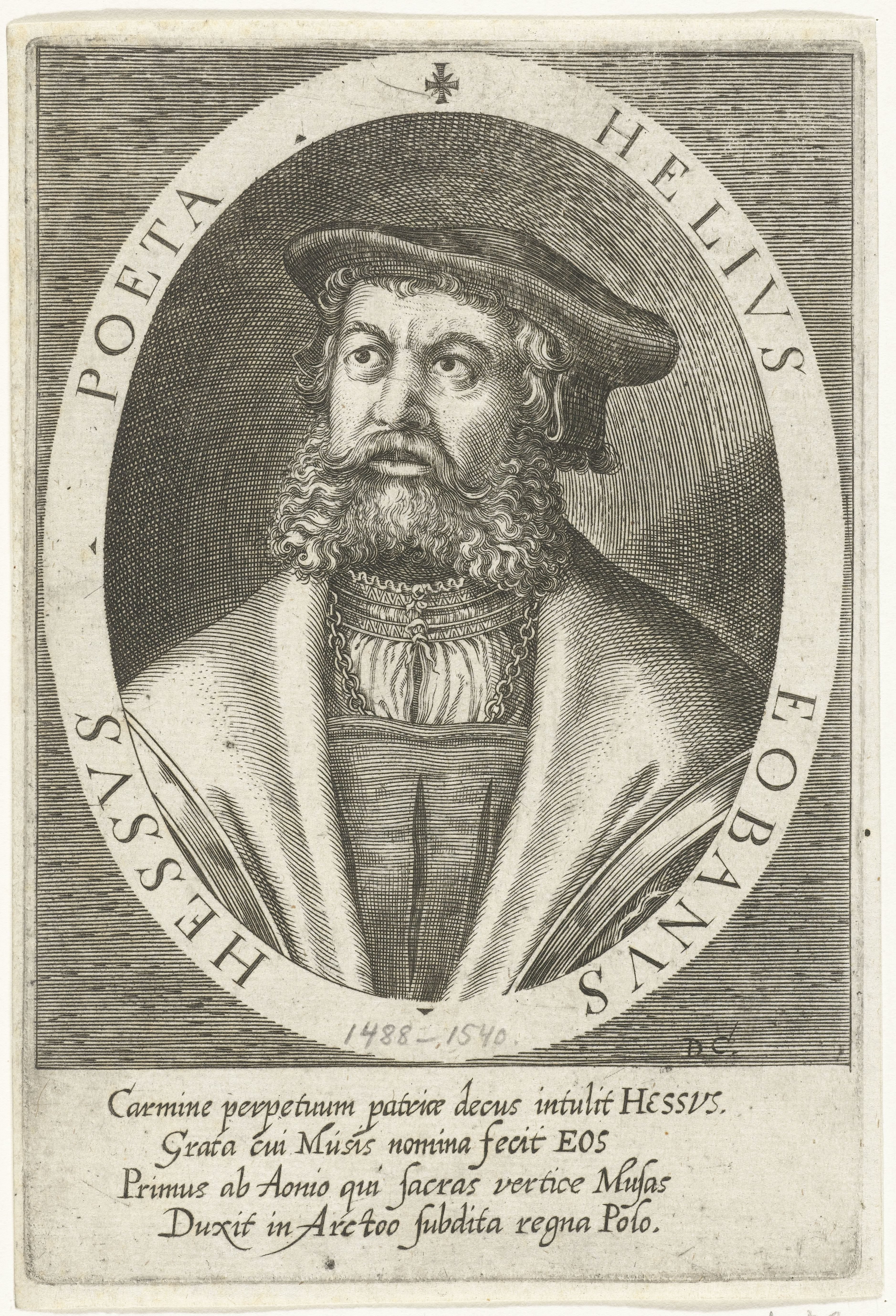 Portret van de dichter Helius Eobanus Hessus