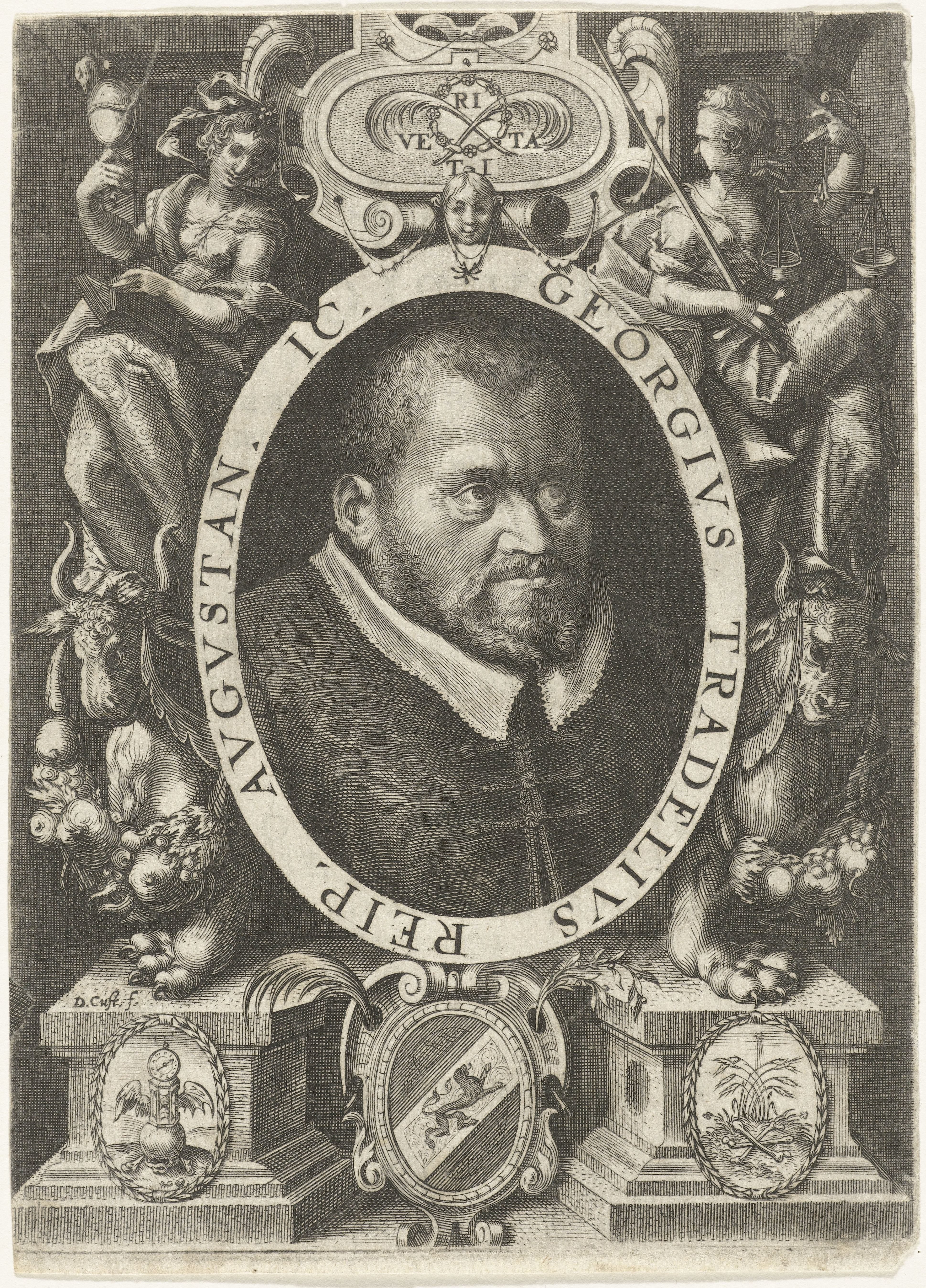 Portret van de jurist Georg Tradel