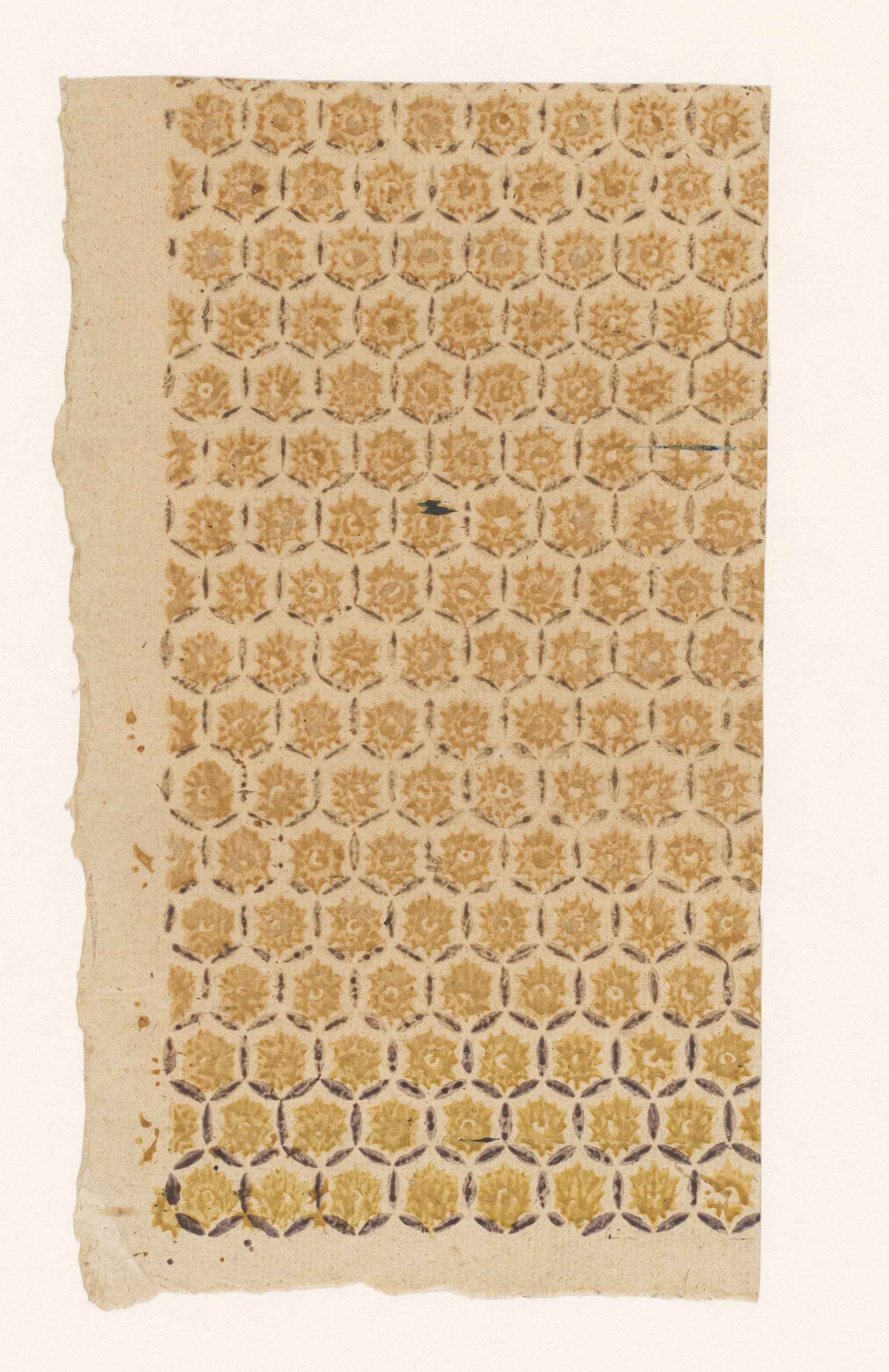 Blad met honingraatpatroon van bloemmotief