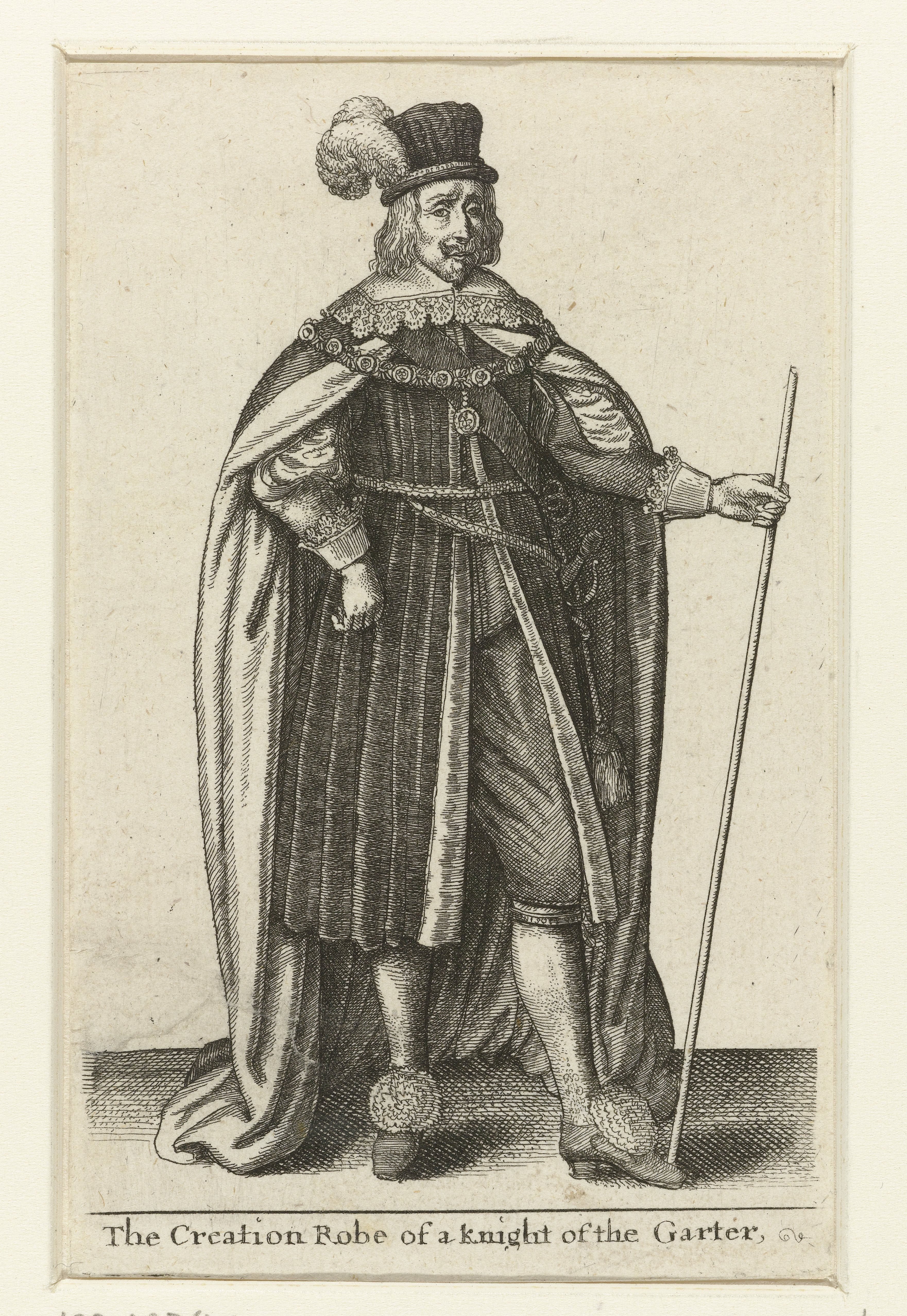 Ceremoniële kledij van een ridder van de Orde van de Kousenband
