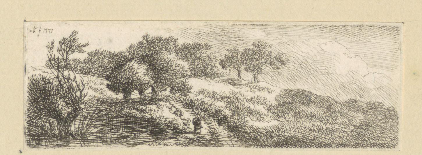 Landschap met een figuur