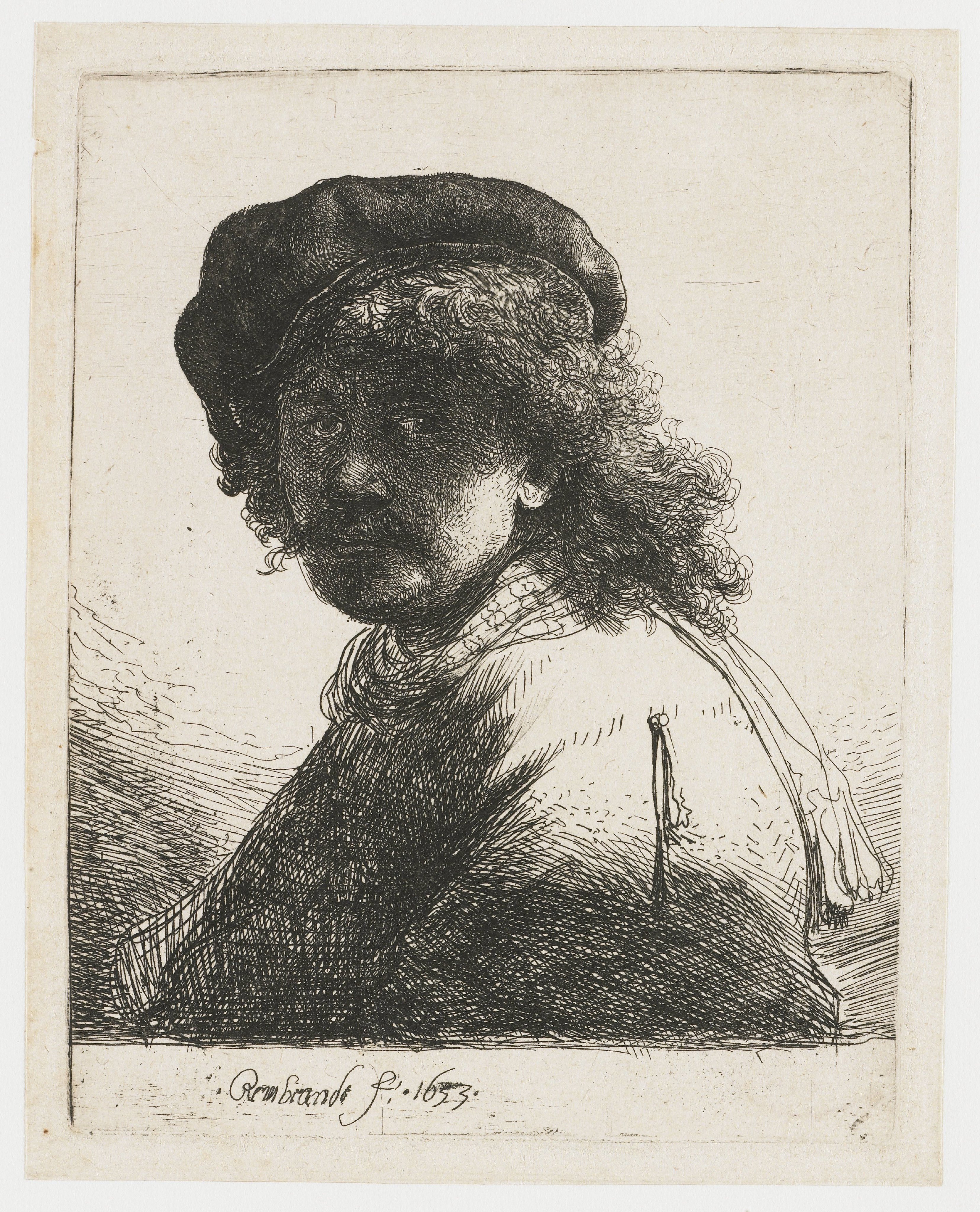 Self-portrait in a Cap and Scarf