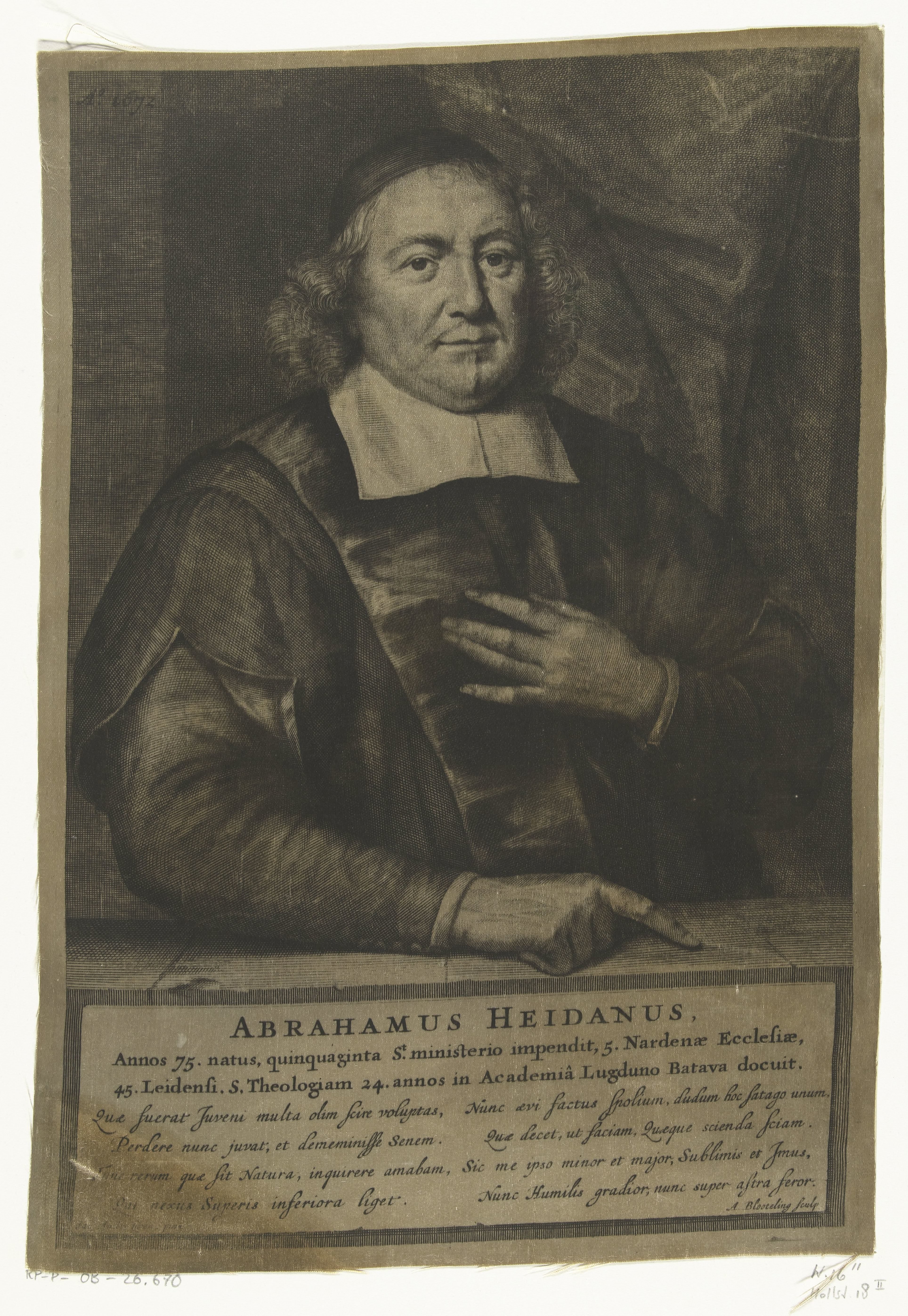 Portret van Abraham Heidanus