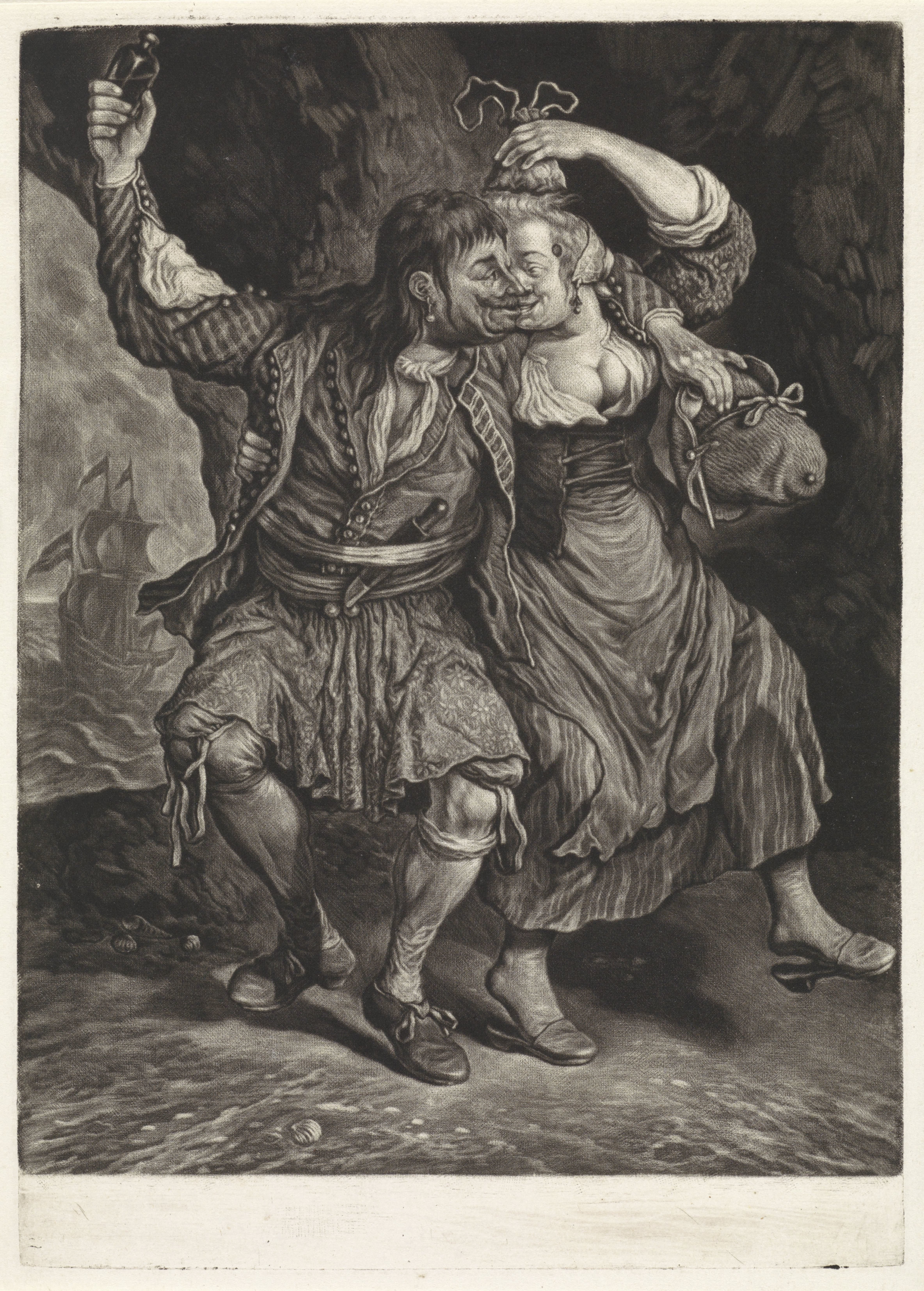 Dansend paar, 1695