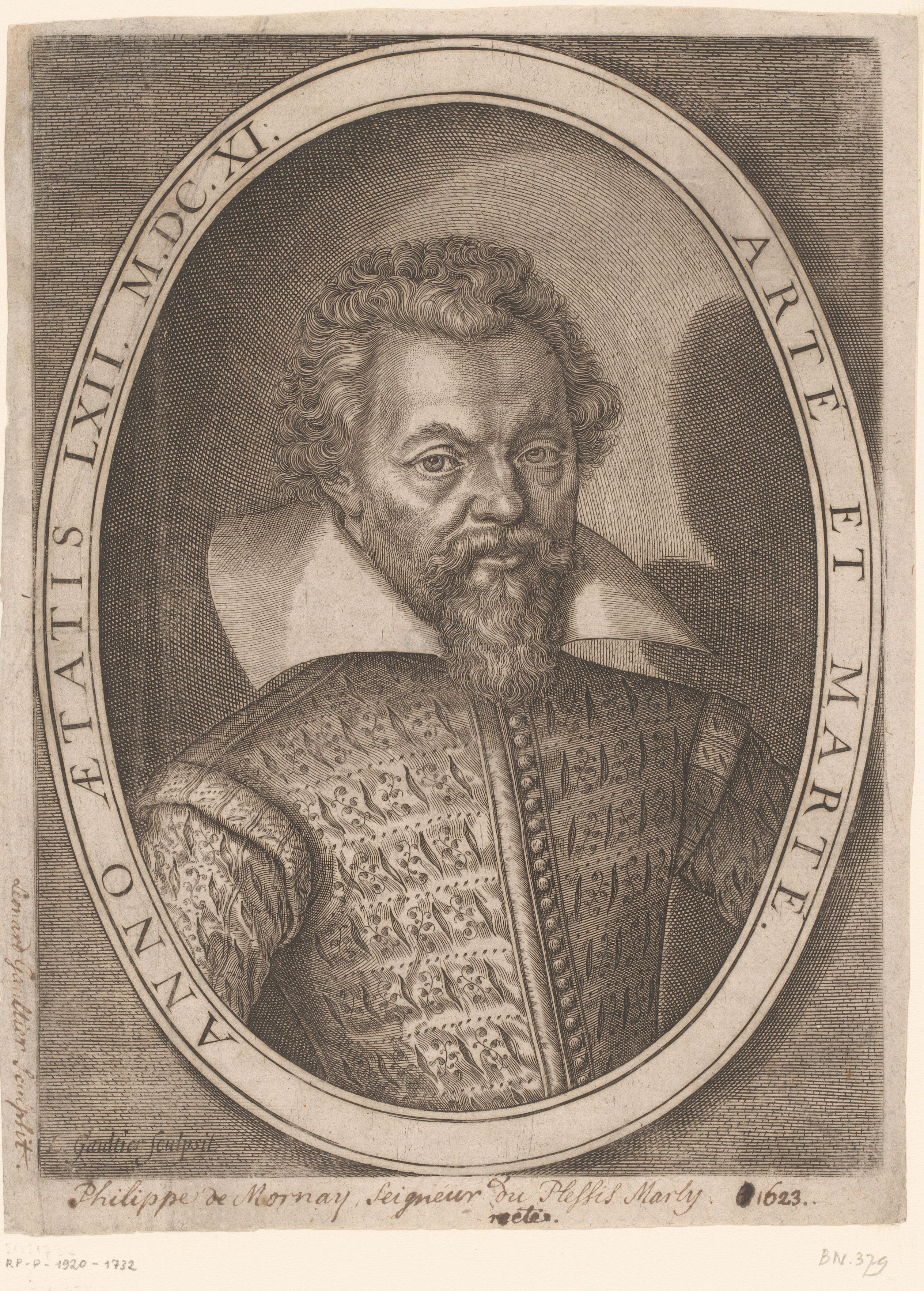 Portret van Philippe du Plessis-Mornay op 62-jarige leeftijd
