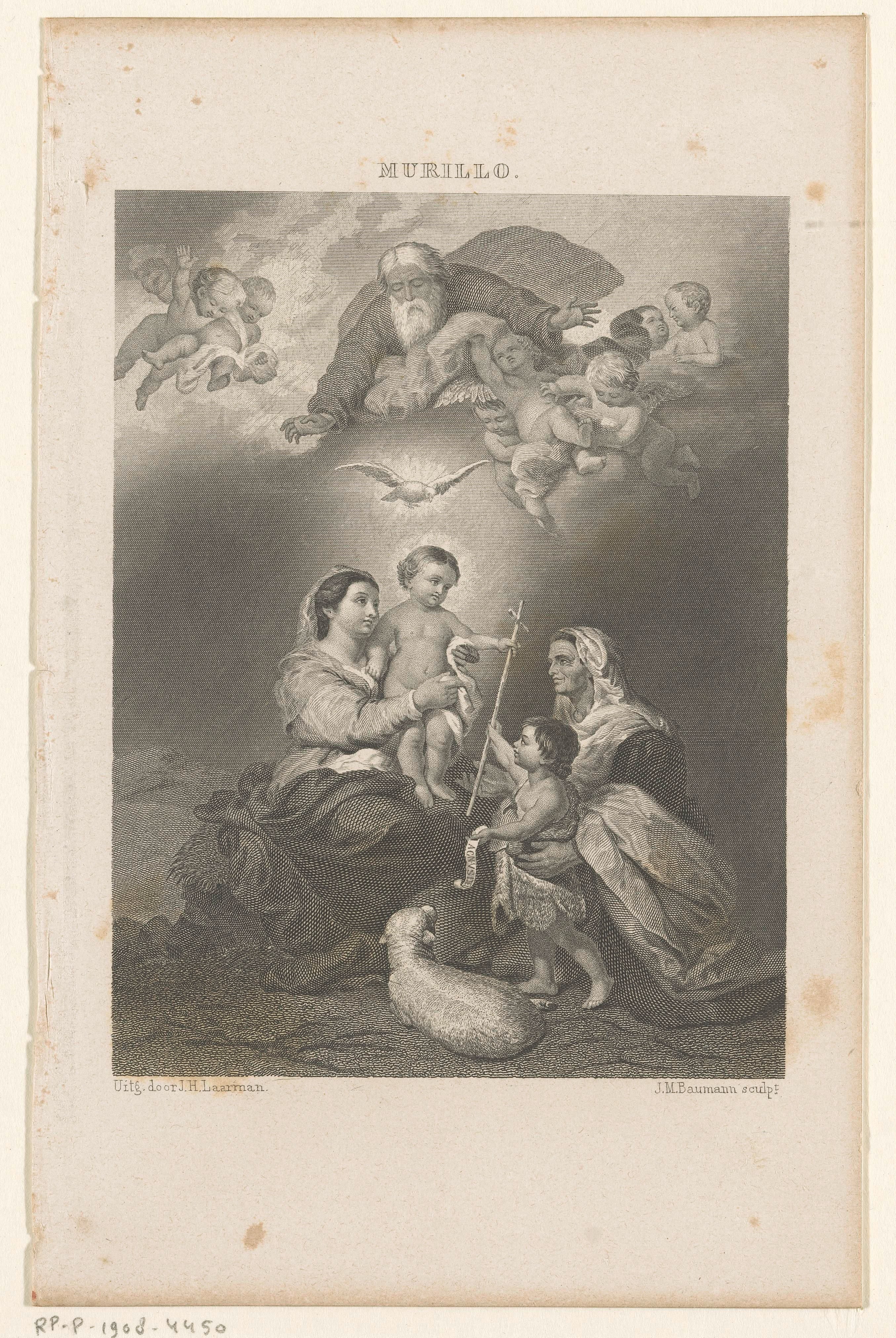 Maria met kind, de jonge Johannes de Doper en de heilige Elisabet