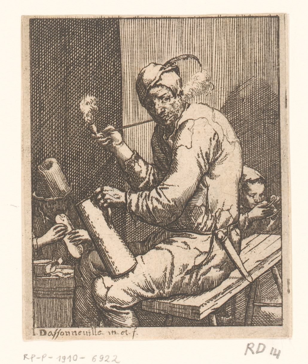 Pijprokende man