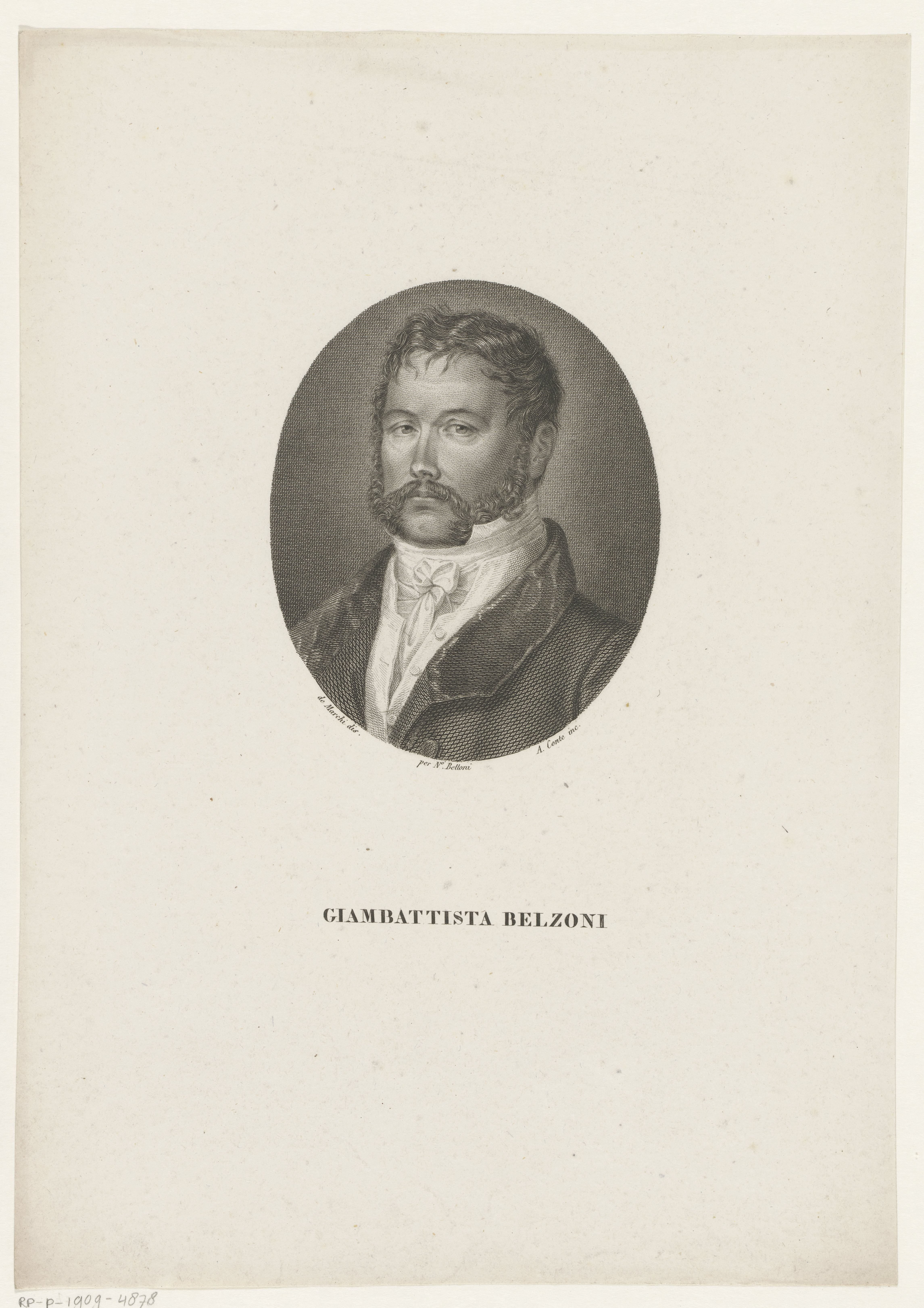 Portret van Giovanni Battista Belzoni