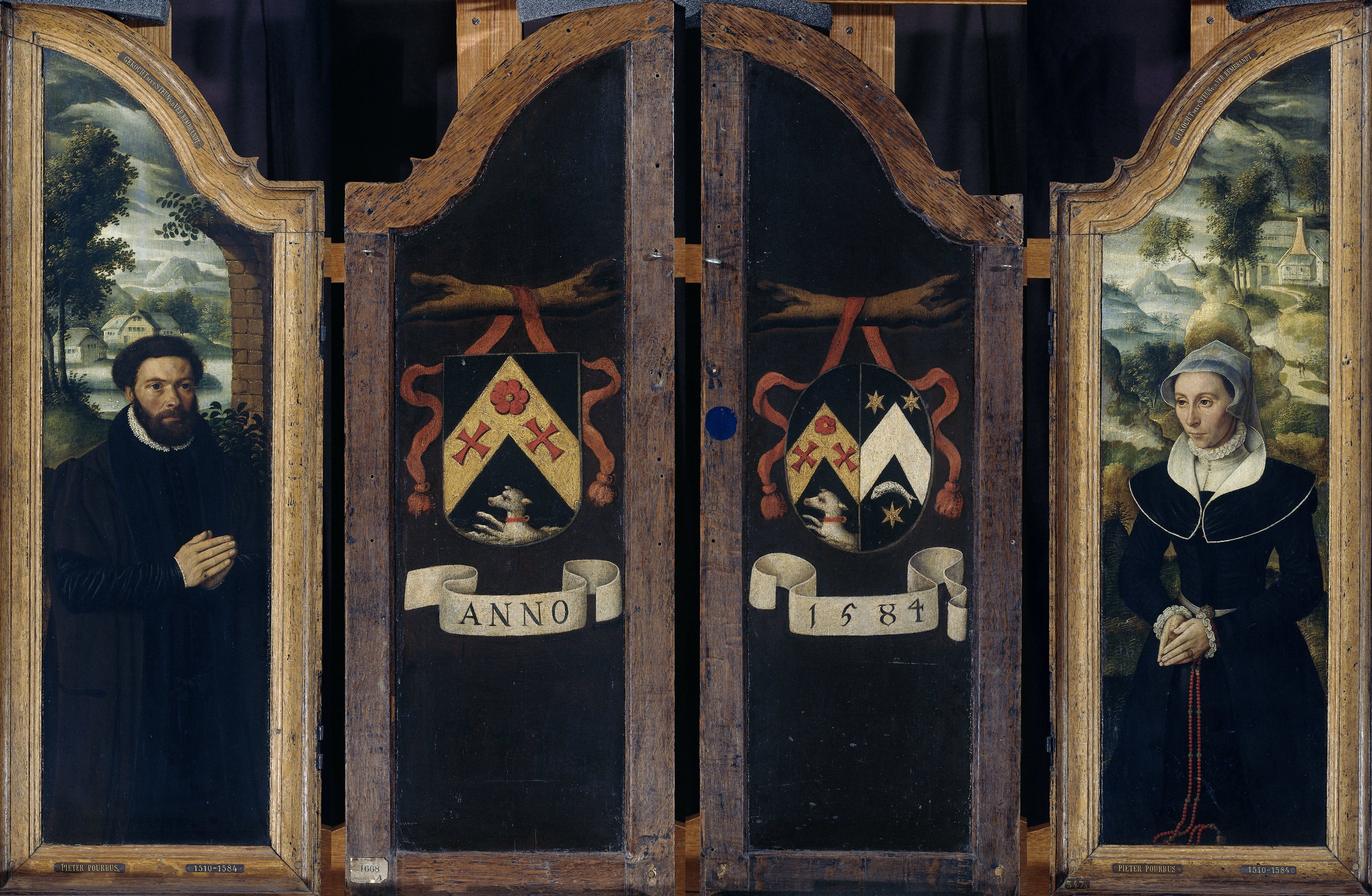 Two Wings of a Triptych with the Portraits of Julien de Brouckere and his Wife Elisabeth Canneel