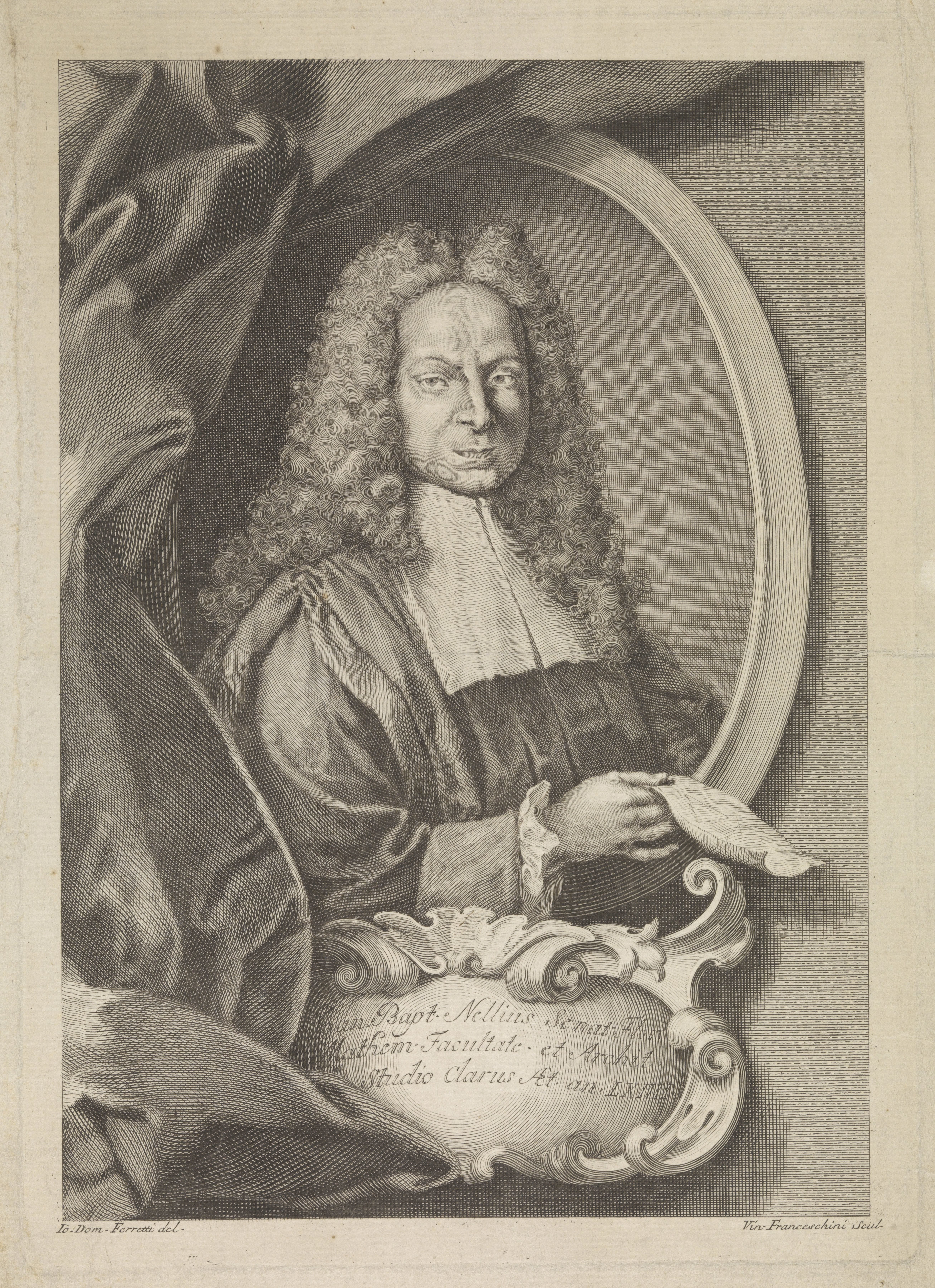 Portret van architect Giovanni Battista Nelli