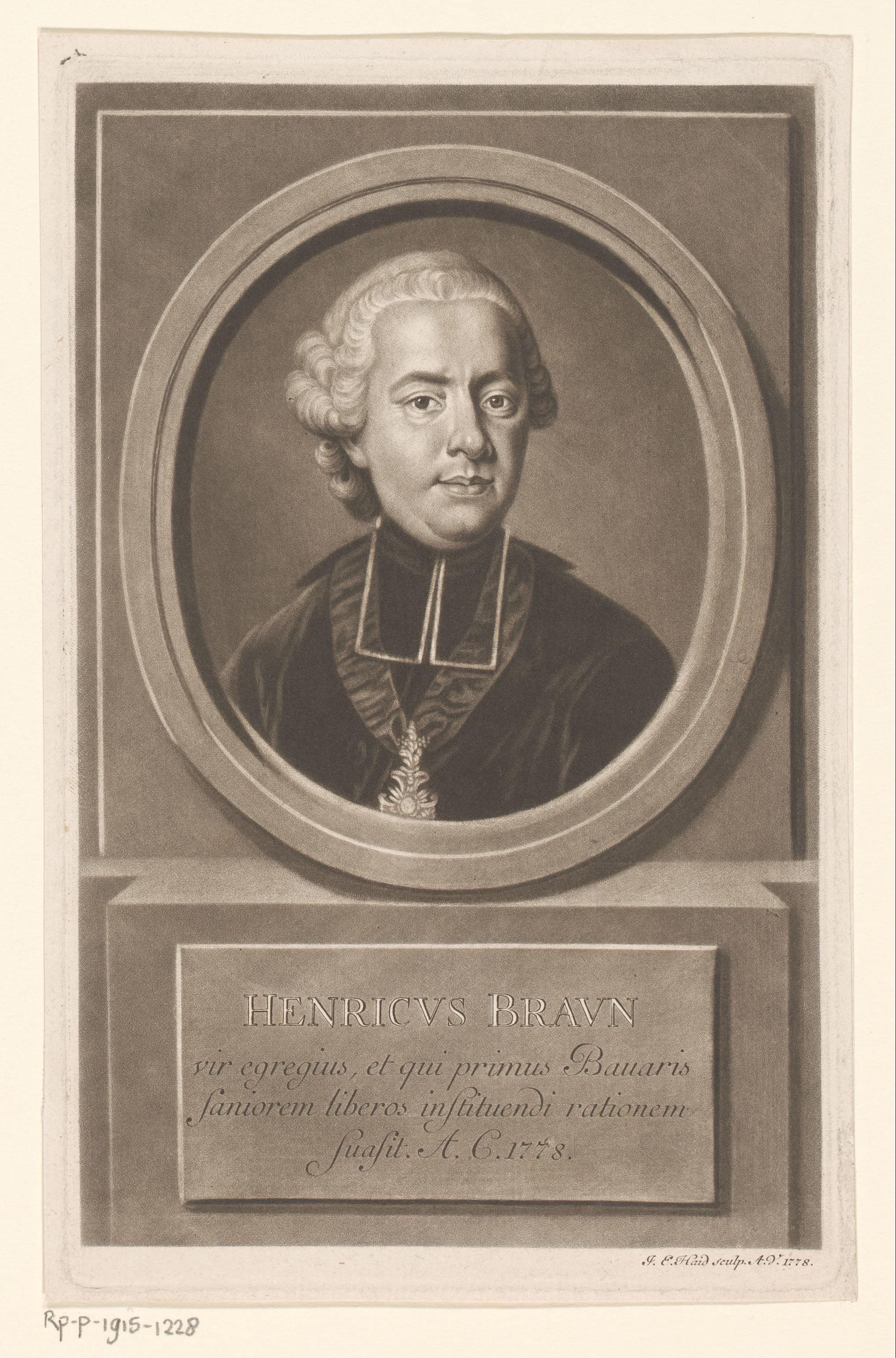 Portret van Hendrik Braun