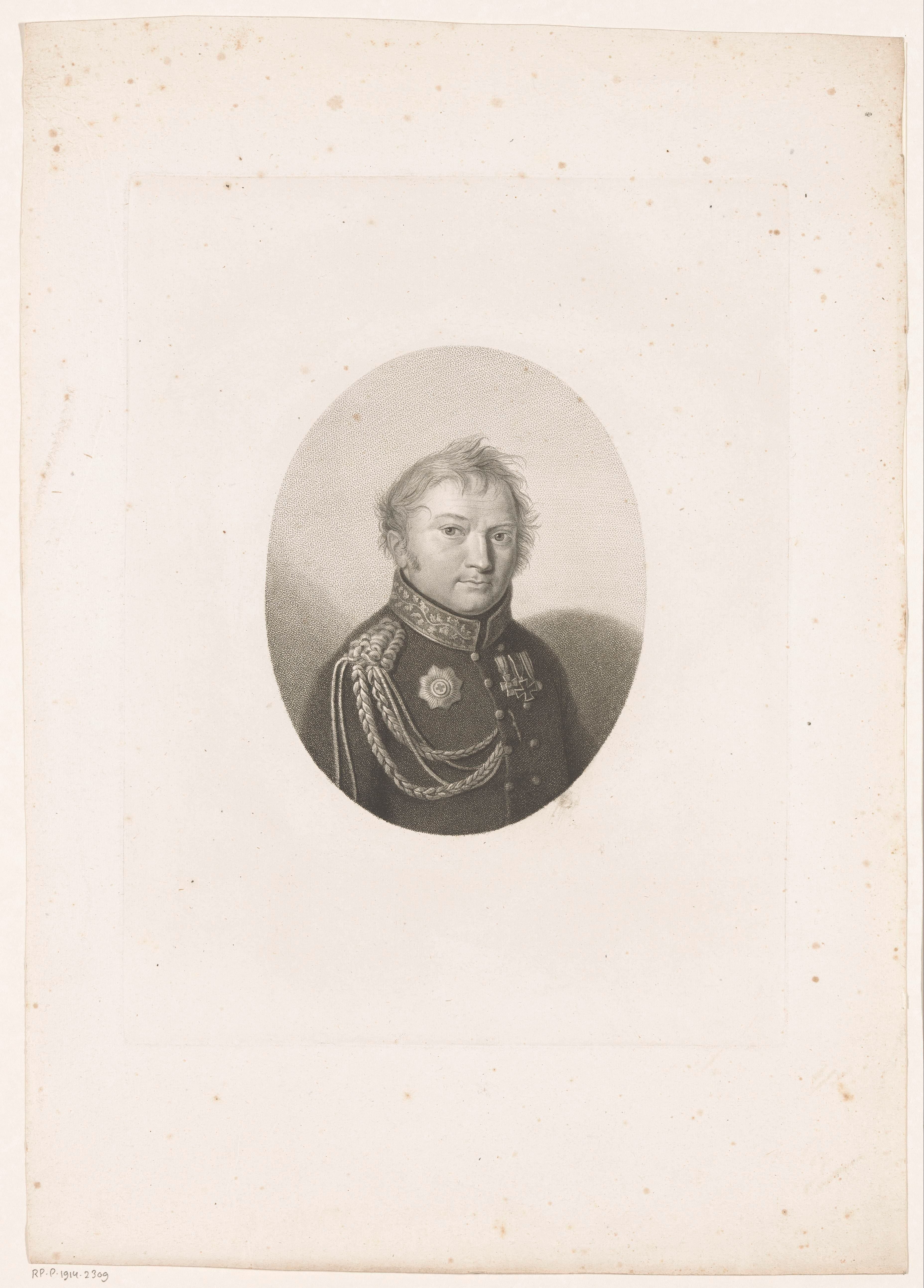 Portret van Friedrich Adolf Ludwig von Bismarck